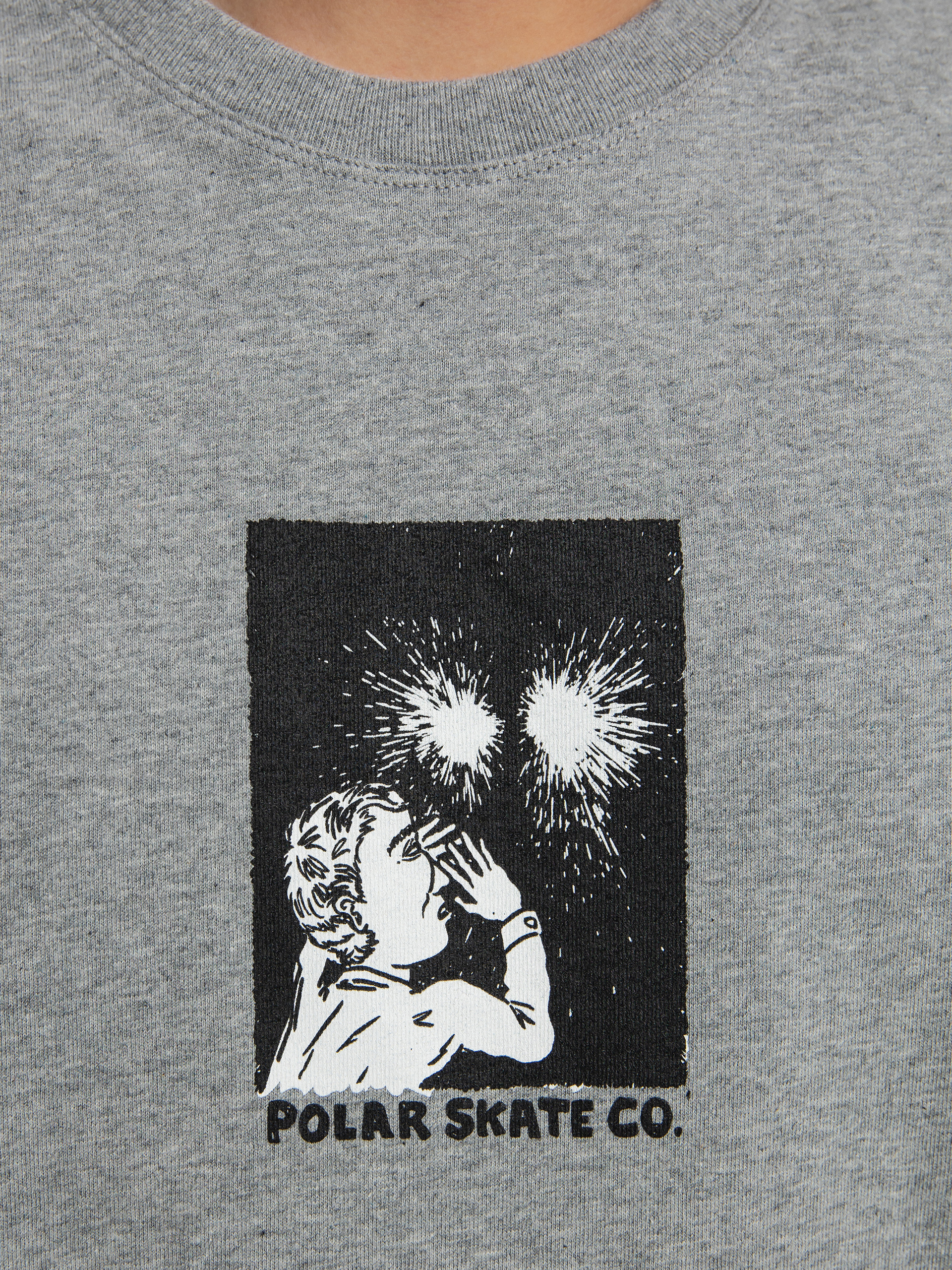 T-shirt Polar Skate Fireworks (heather grey)