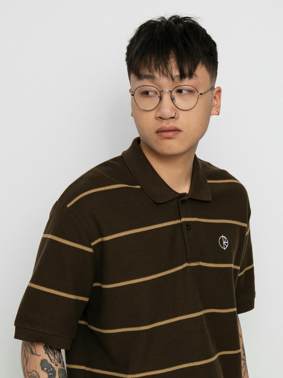 Polo Polar Skate Stripe (brown)