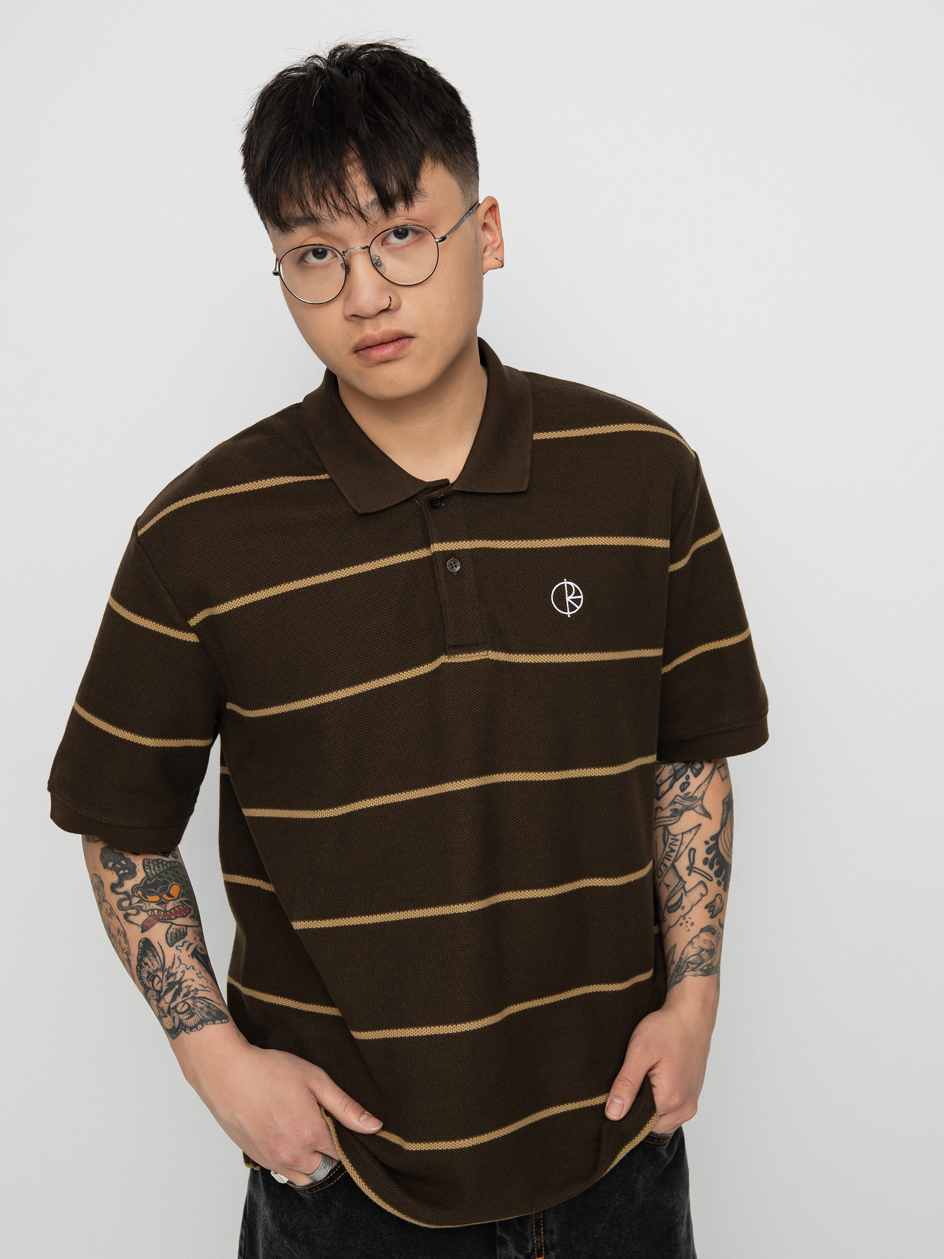 Polo Polar Skate Stripe (brown)