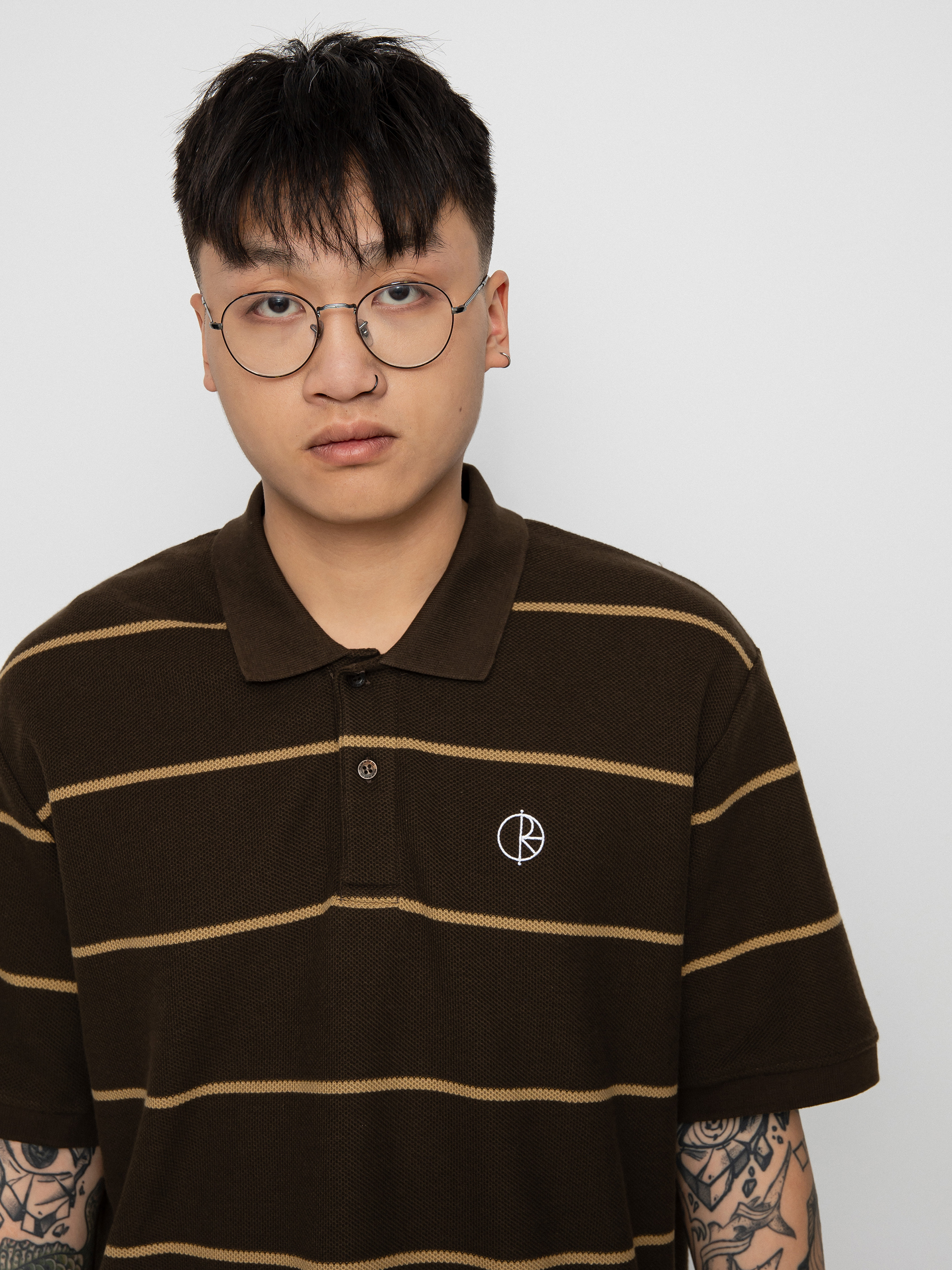 Polo Polar Skate Stripe (brown)