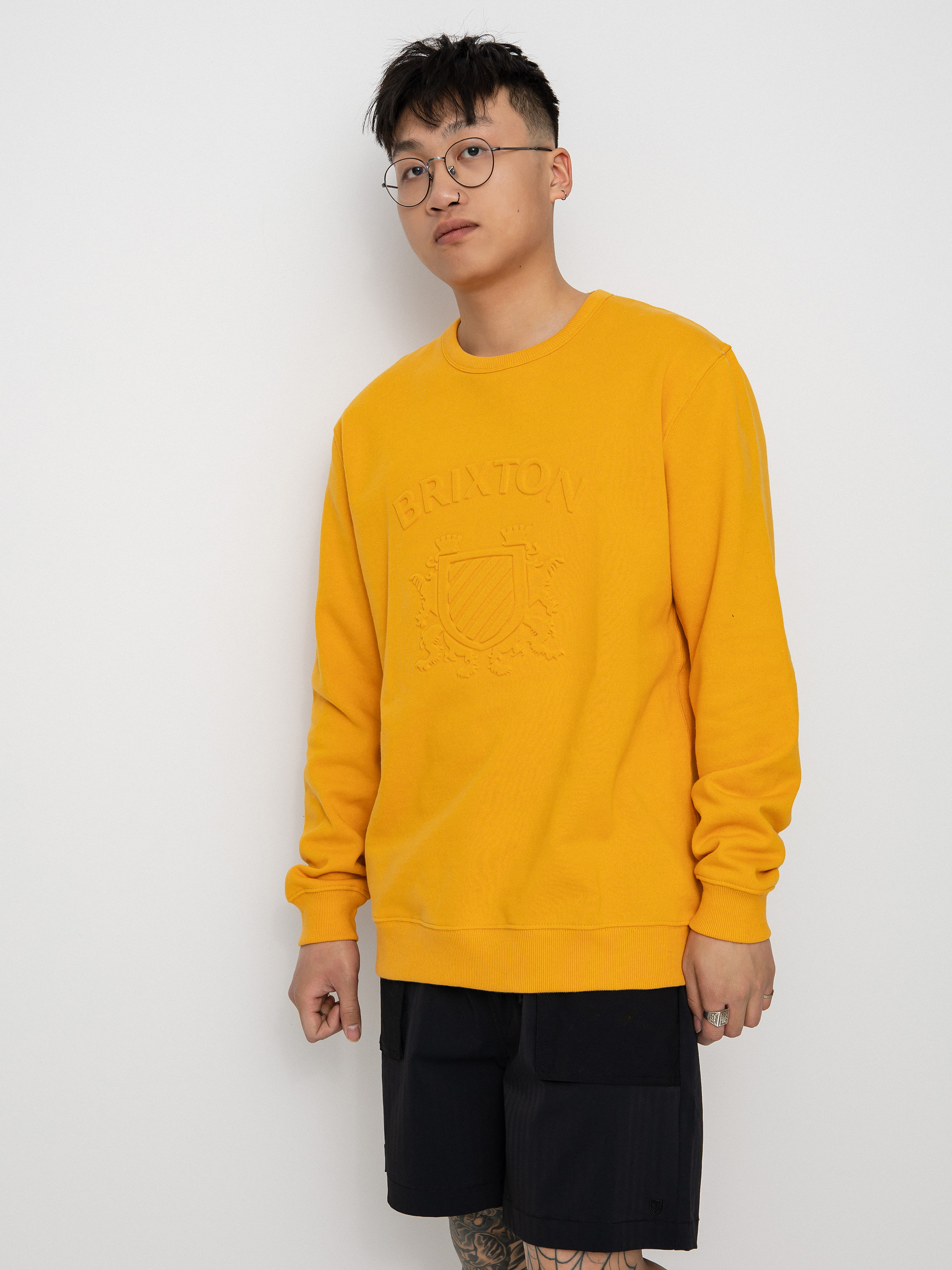 Bluza Brixton Lion Crest Crew (golden glow)