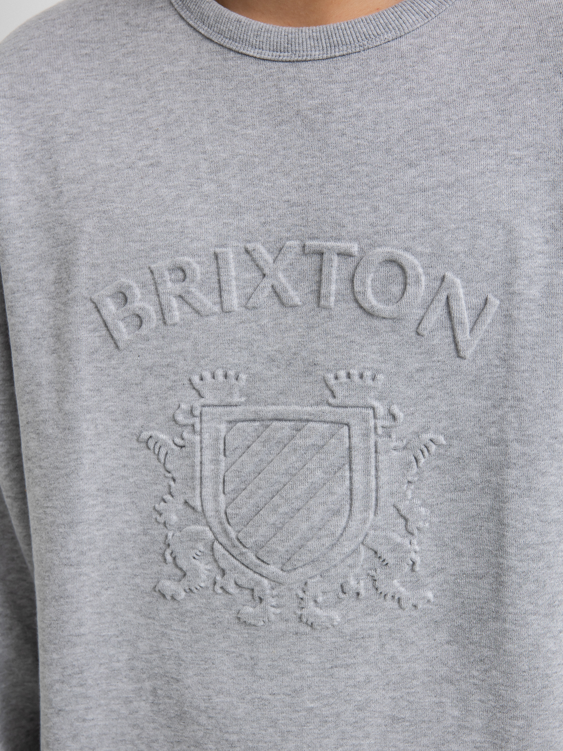 Bluza Brixton Lion Crest Crew (heather grey)
