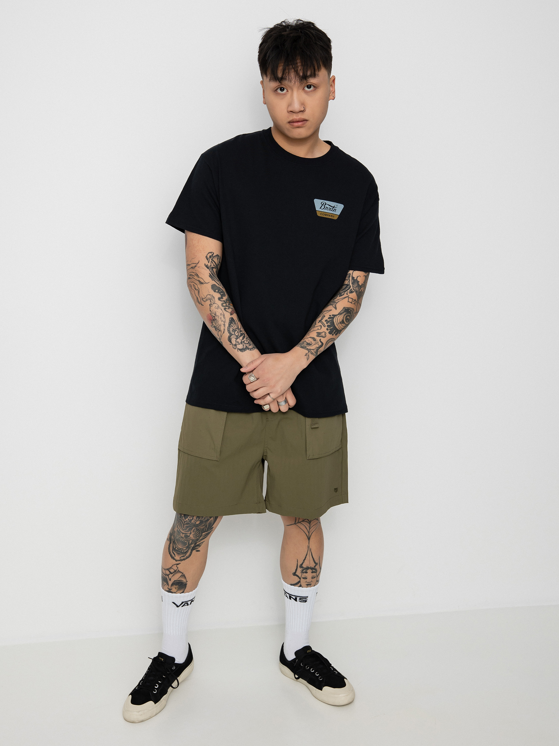 T-shirt Brixton Linwood (black/haze)