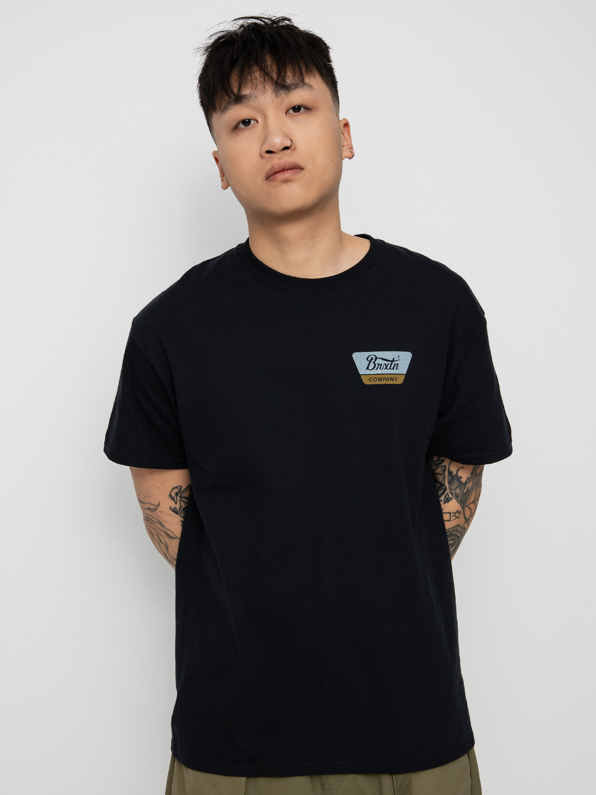 T-shirt Brixton Linwood (black/haze)
