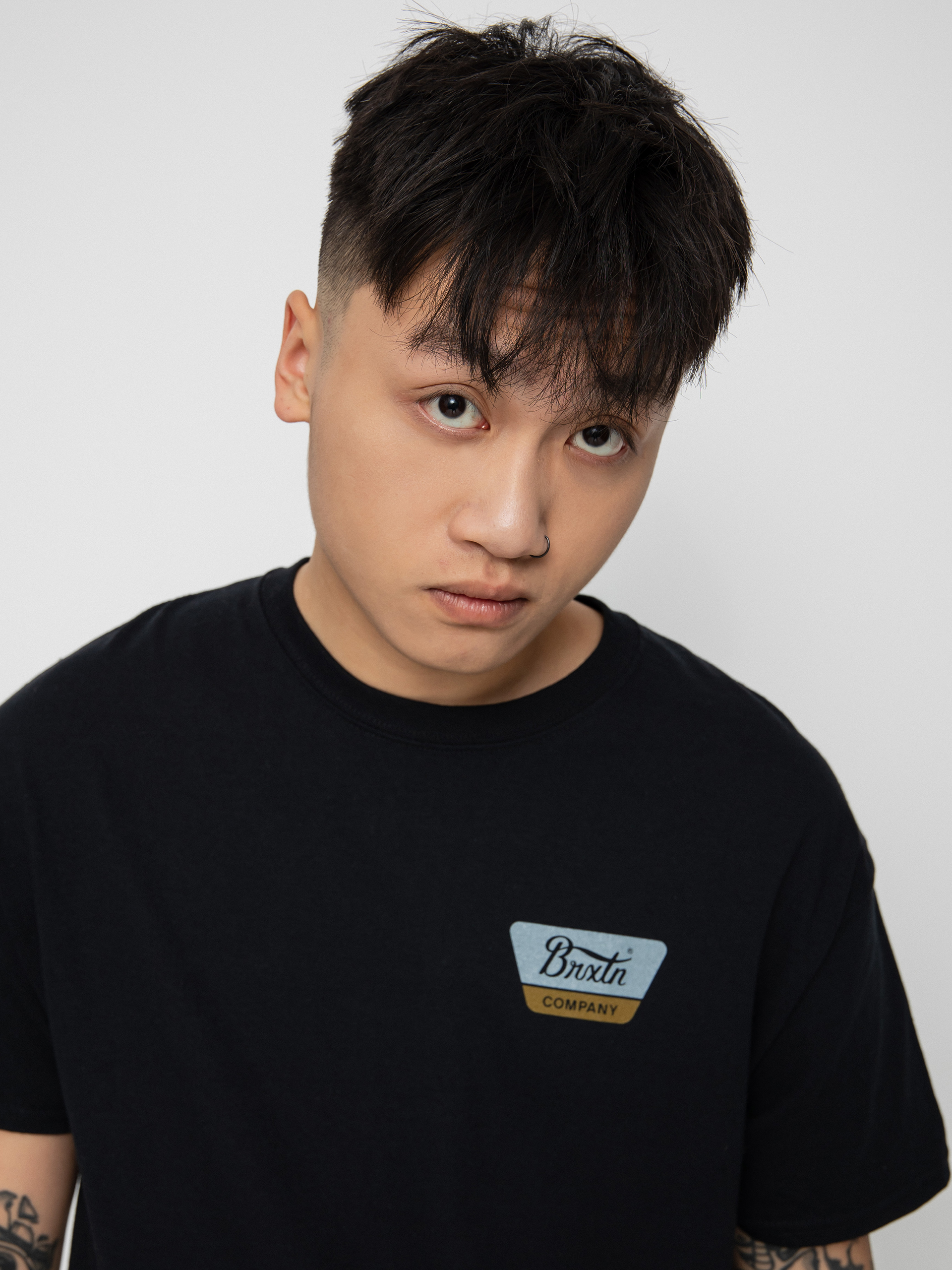 T-shirt Brixton Linwood (black/haze)