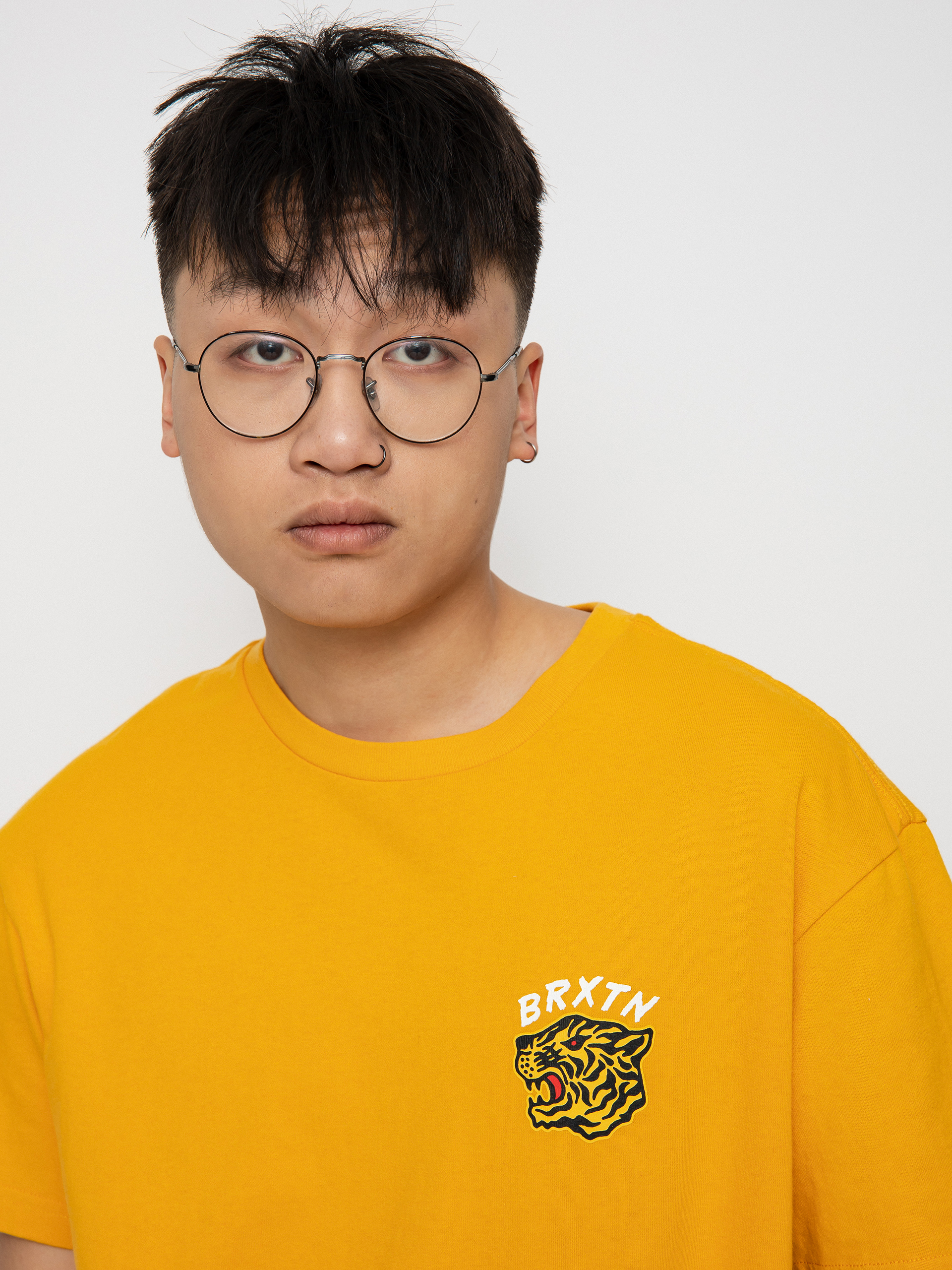 T-shirt Brixton Kit (golden glow worn wash)