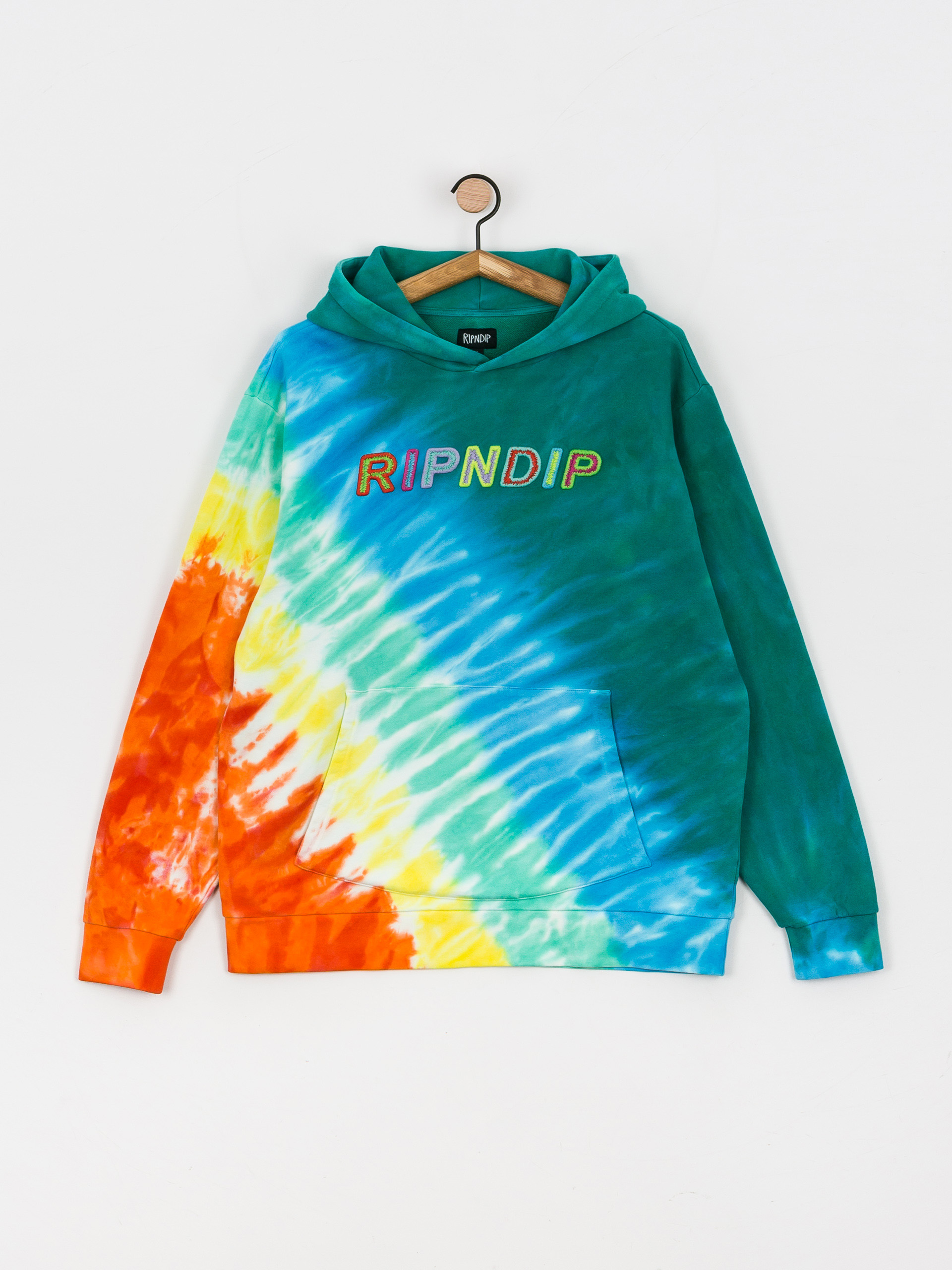 Bluza z kapturem RipNDip Prisma HD (teal rainbow dye)