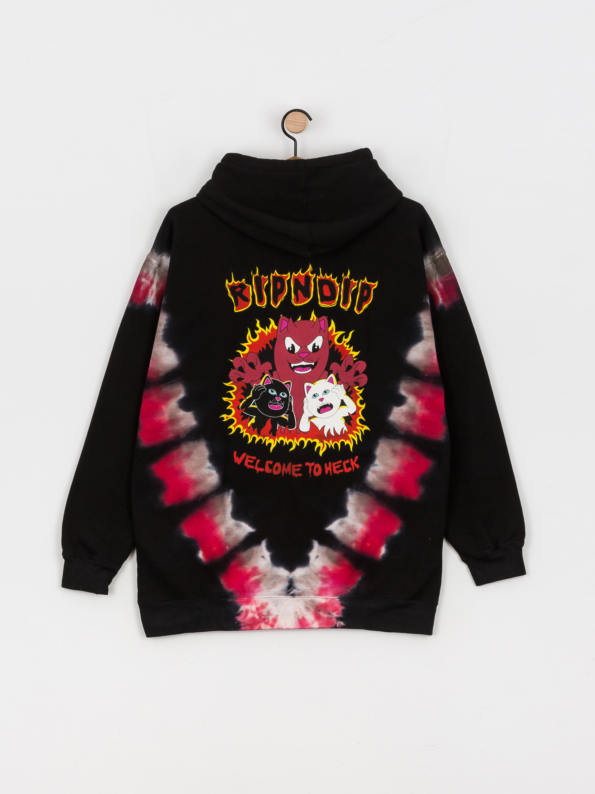 Bluza z kapturem RipNDip Dark Side HD (red/black v dye)