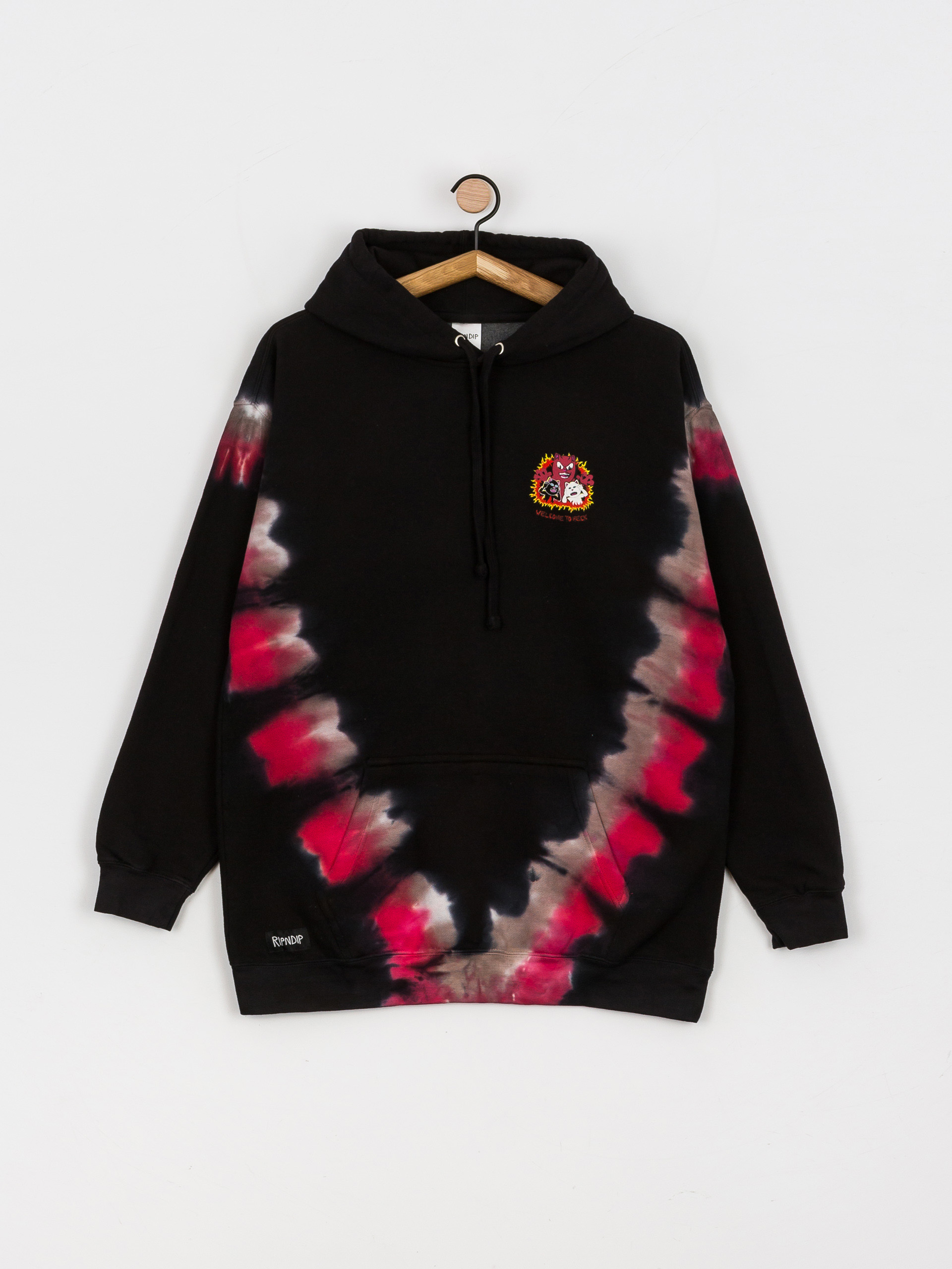 Bluza z kapturem RipNDip Dark Side HD (red/black v dye)