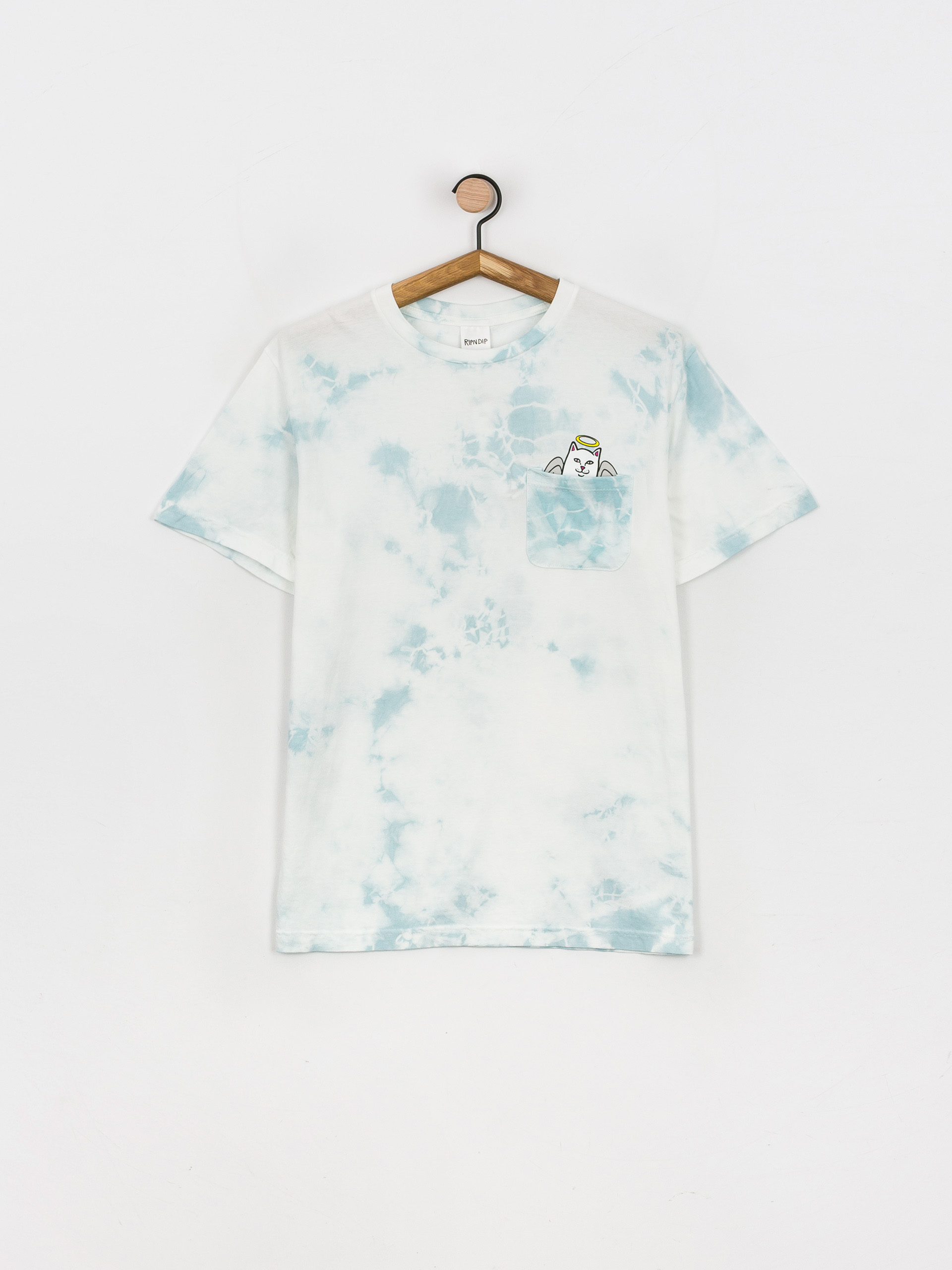 T-shirt RipNDip Lord Angel Pocket (light blue lightning wash)