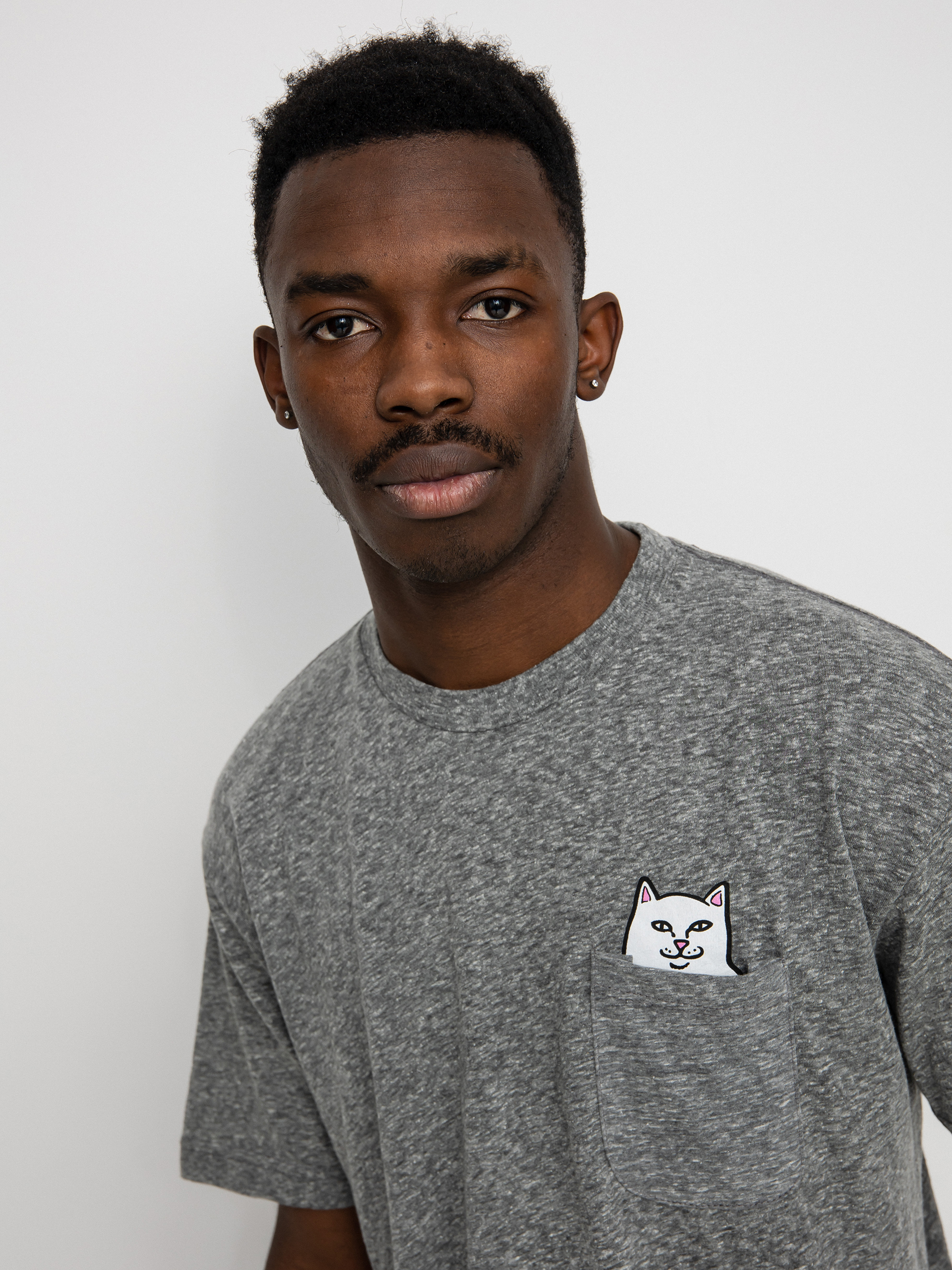 T-shirt RipNDip Lord Nermal Pocket (athletic heather grey)