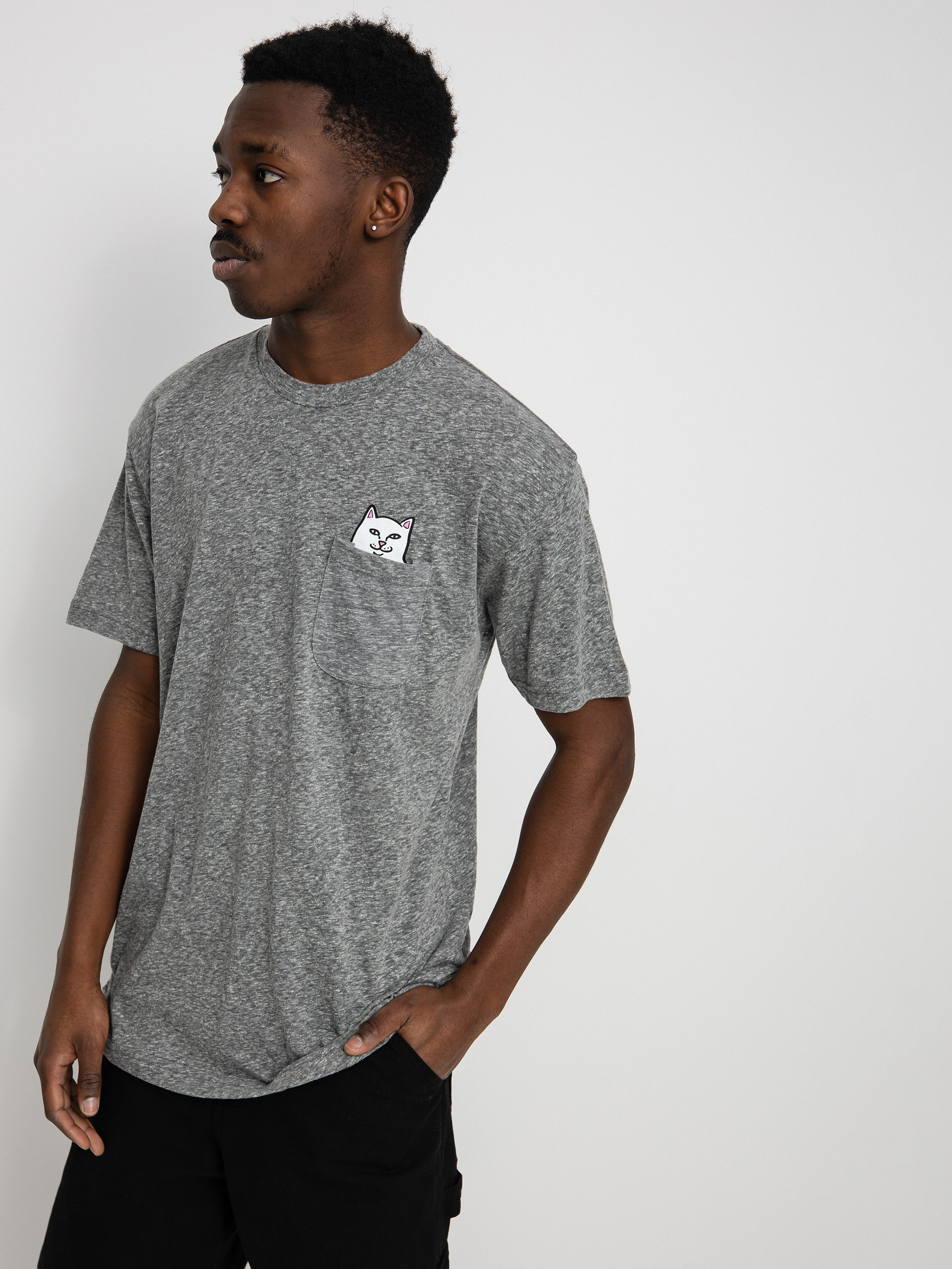 T-shirt RipNDip Lord Nermal Pocket (athletic heather grey)
