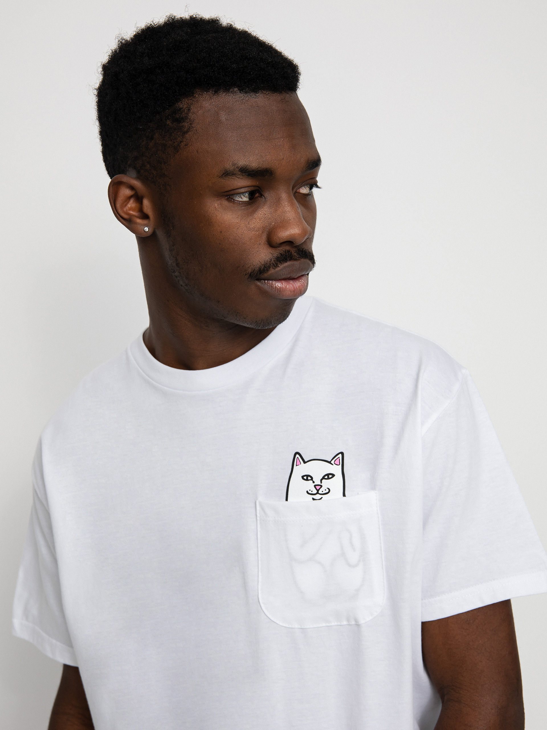 T-shirt RipNDip Lord Nermal Pocket (white)