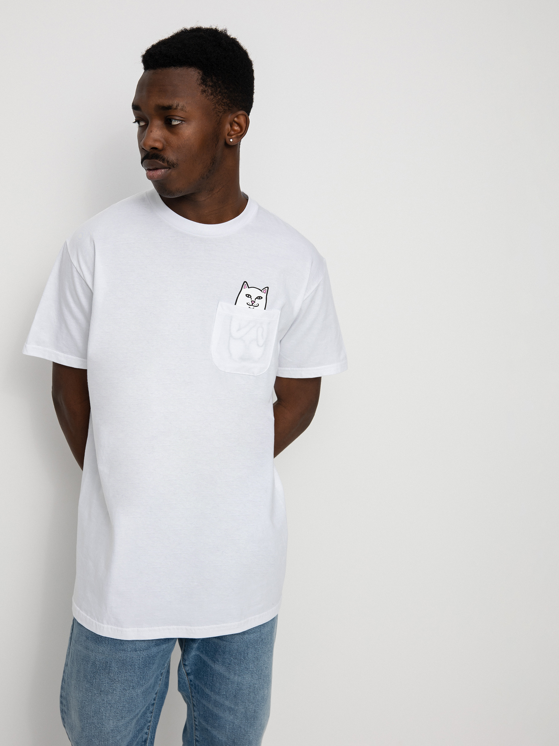T-shirt RipNDip Lord Nermal Pocket (white)