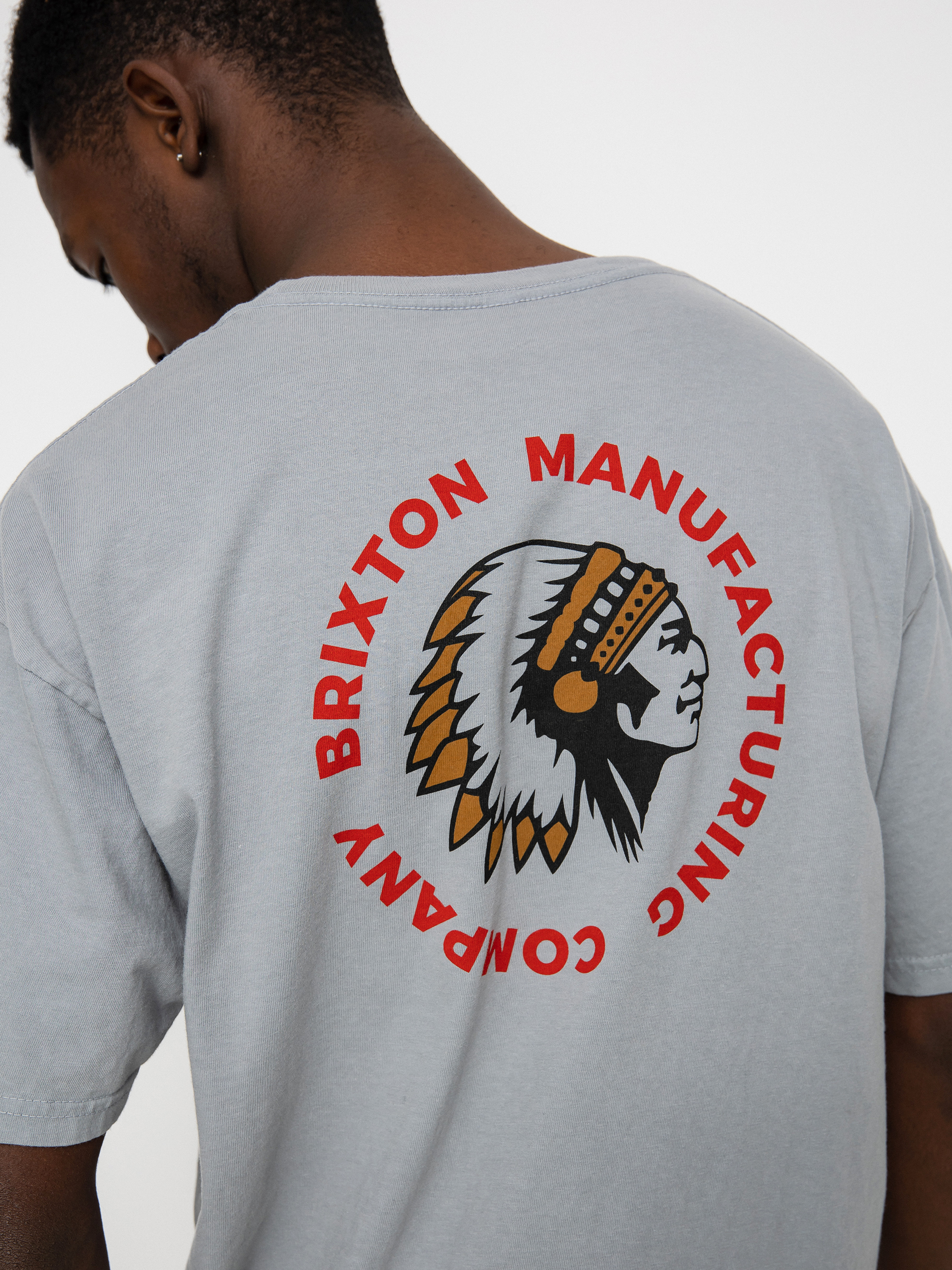 T-shirt Brixton Rival Stamp (haze garment dye)