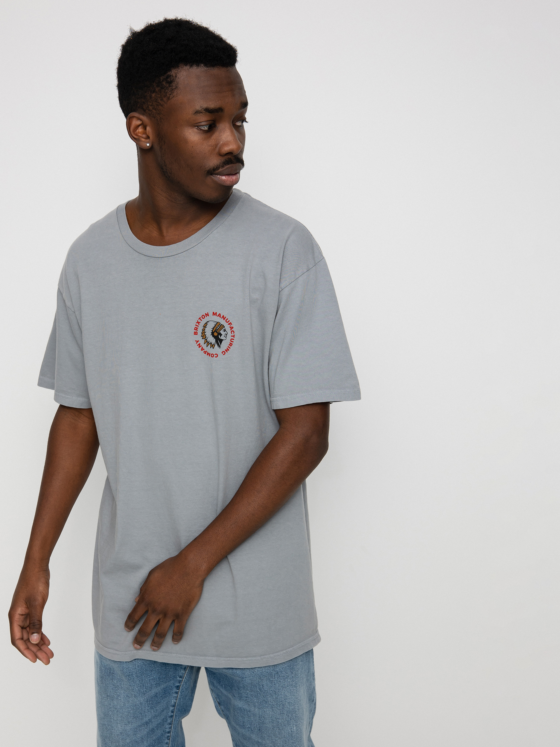 T-shirt Brixton Rival Stamp (haze garment dye)