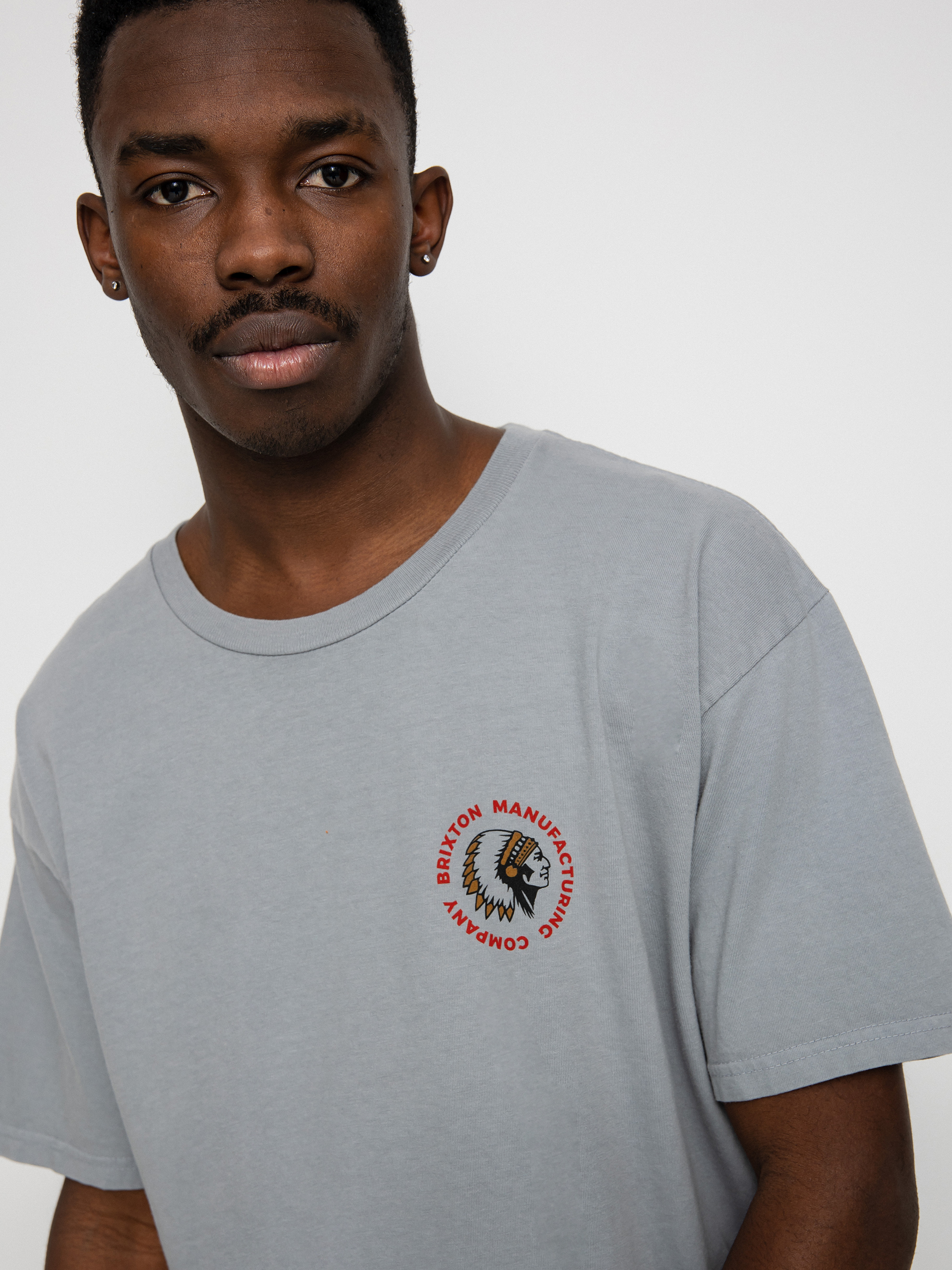 T-shirt Brixton Rival Stamp (haze garment dye)