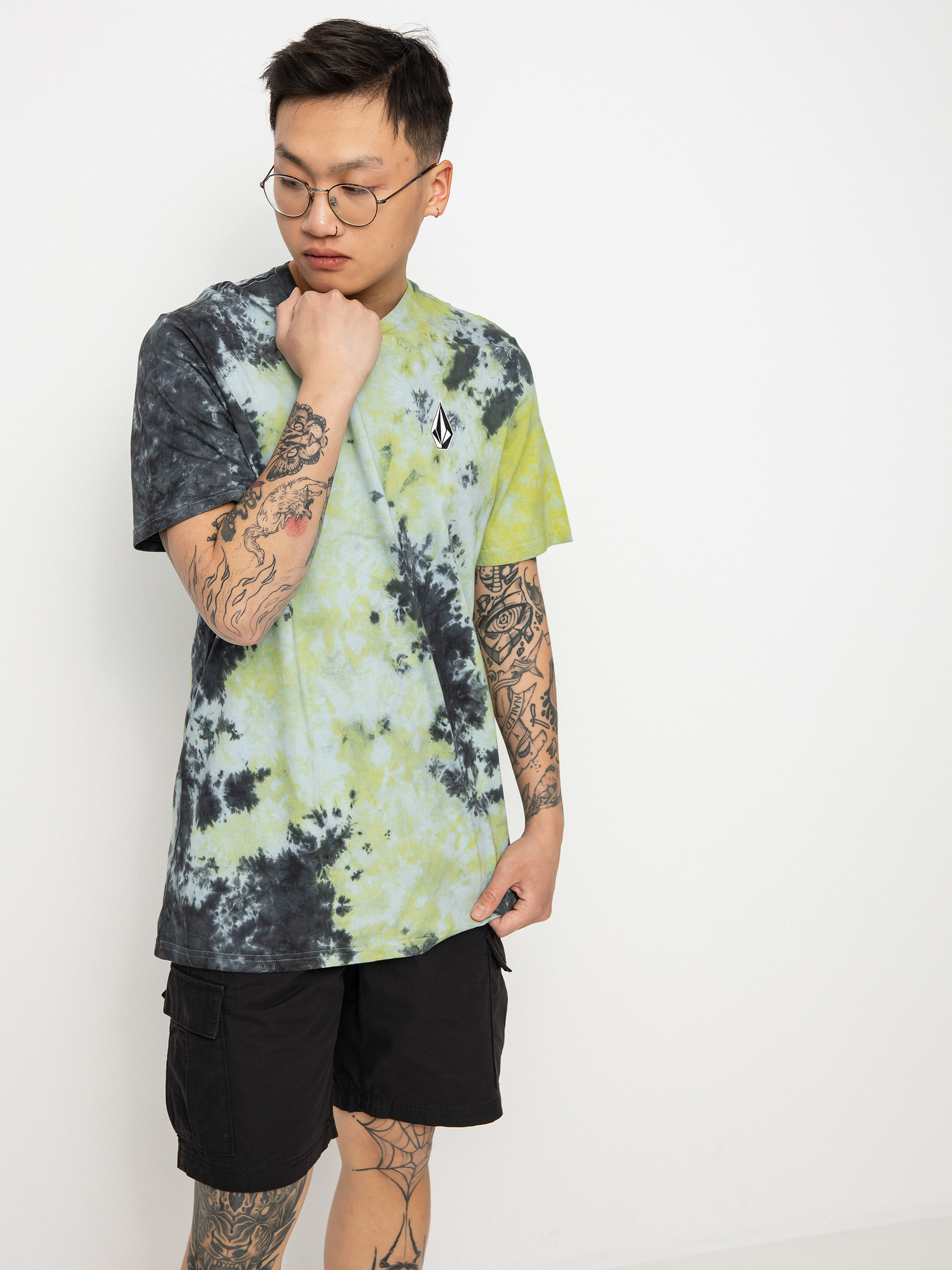 T-shirt Volcom Iconic Dye (lime tie dye)