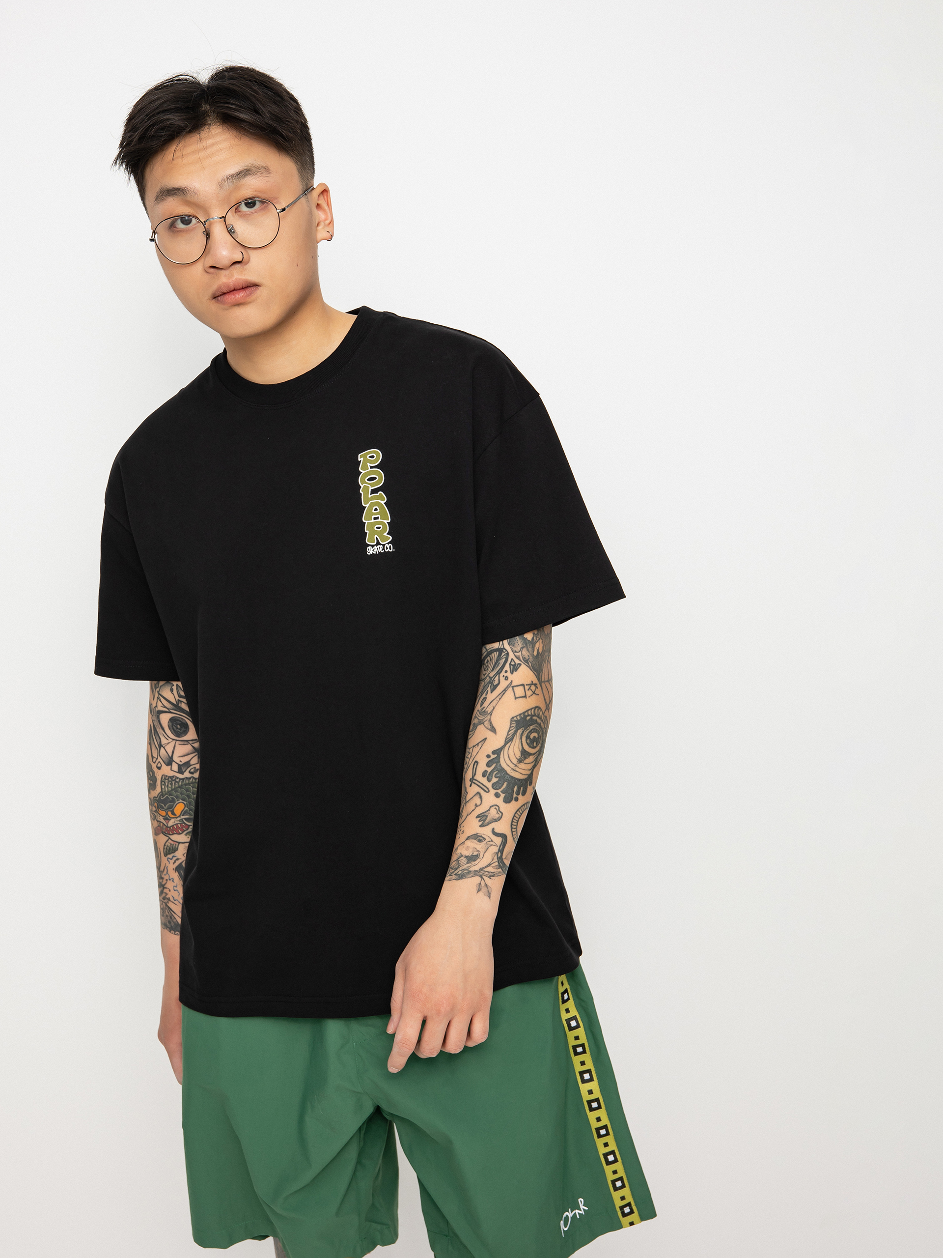 T-shirt Polar Skate Vertical Logo (black)
