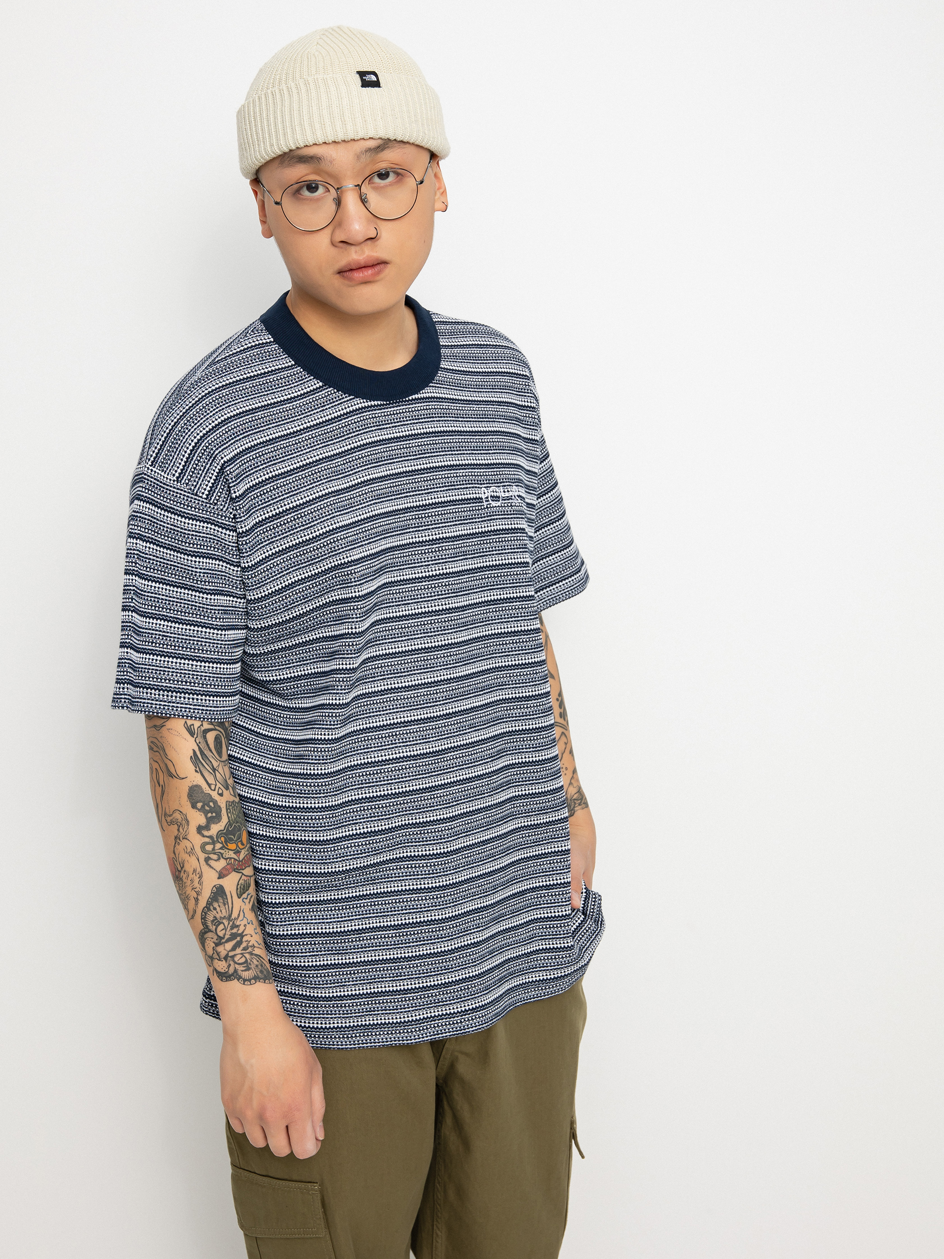 T-shirt Polar Skate Stripe Shin (navy)