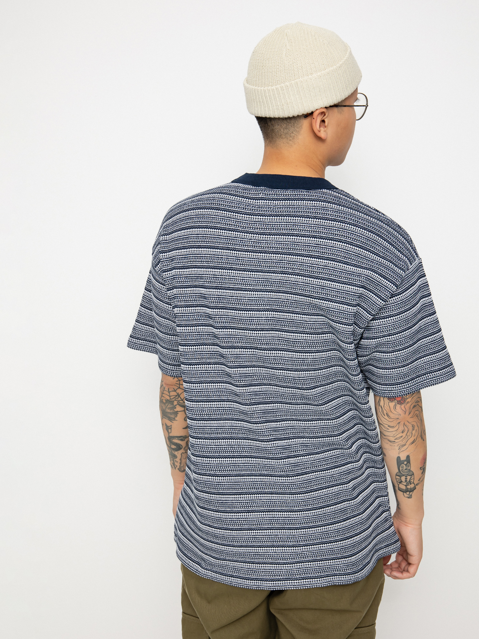T-shirt Polar Skate Stripe Shin (navy)