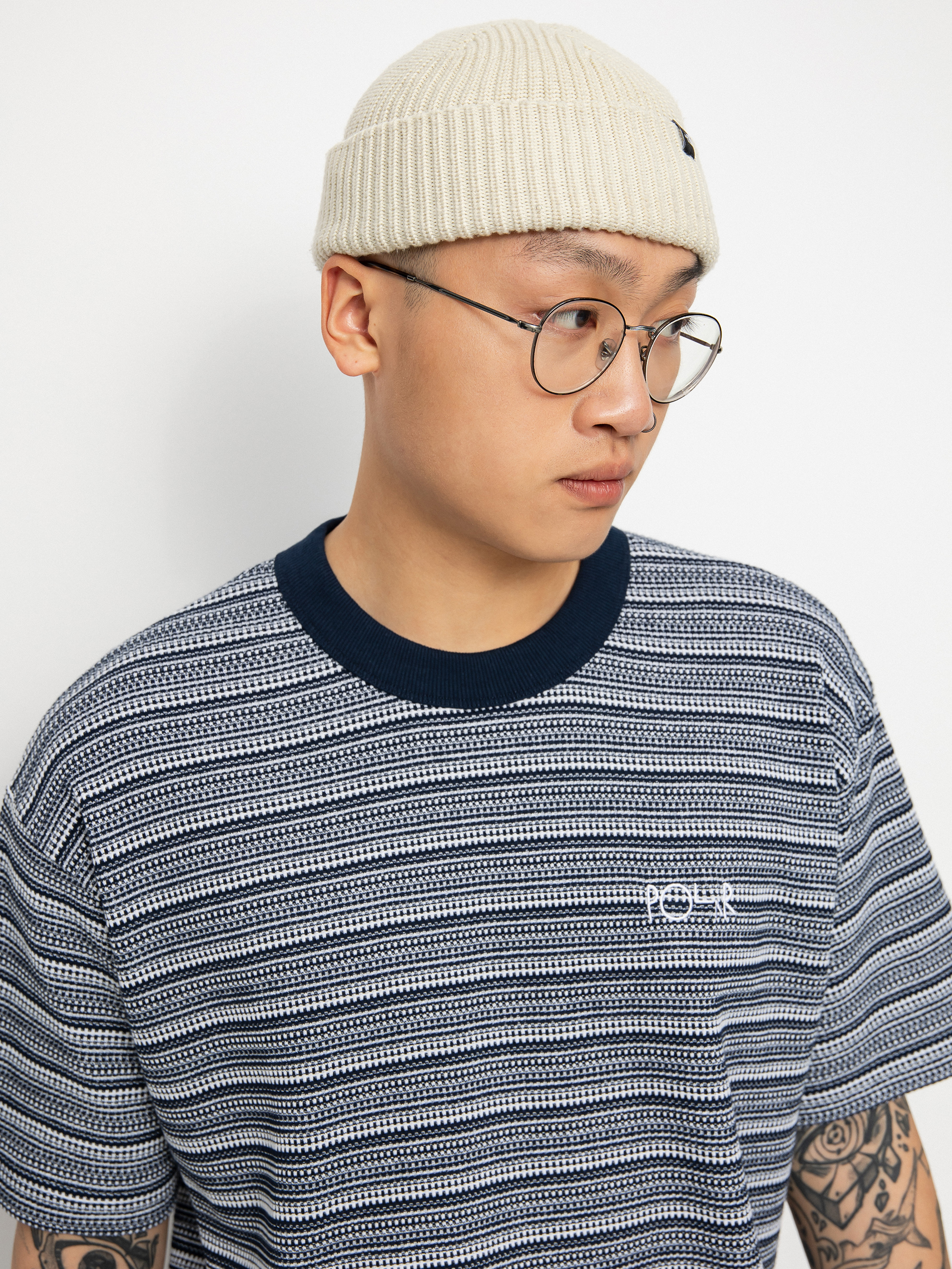 T-shirt Polar Skate Stripe Shin (navy)
