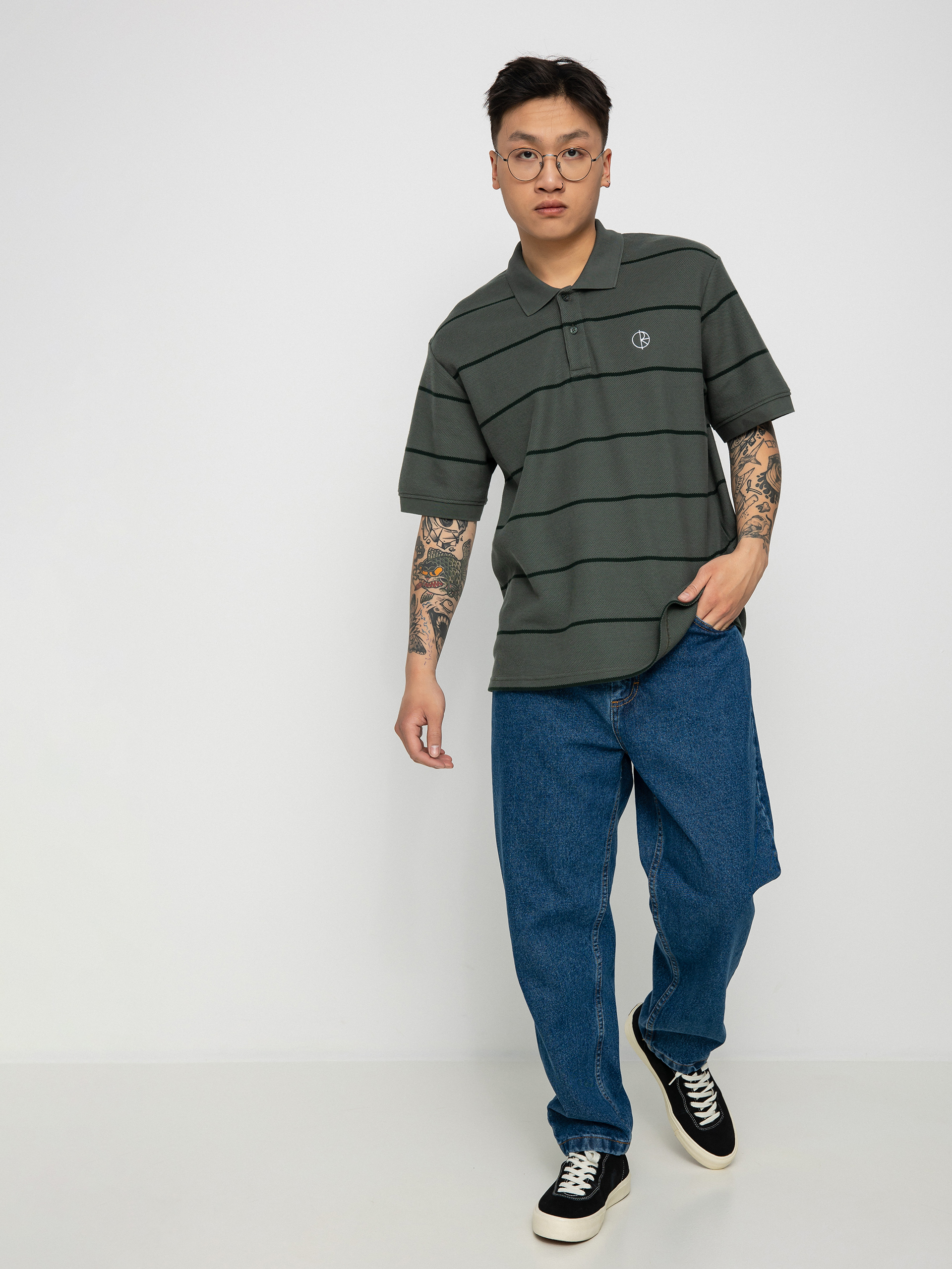Polo Polar Skate Stripe (blueish grey)