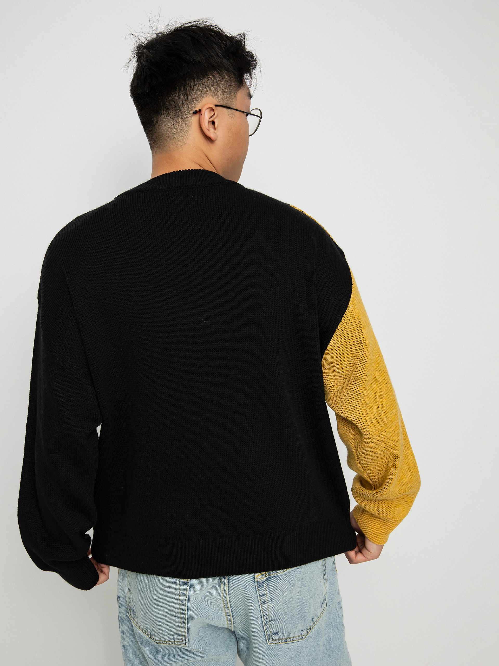 Sweter Polar Skate Emile Knit (black/yellow)