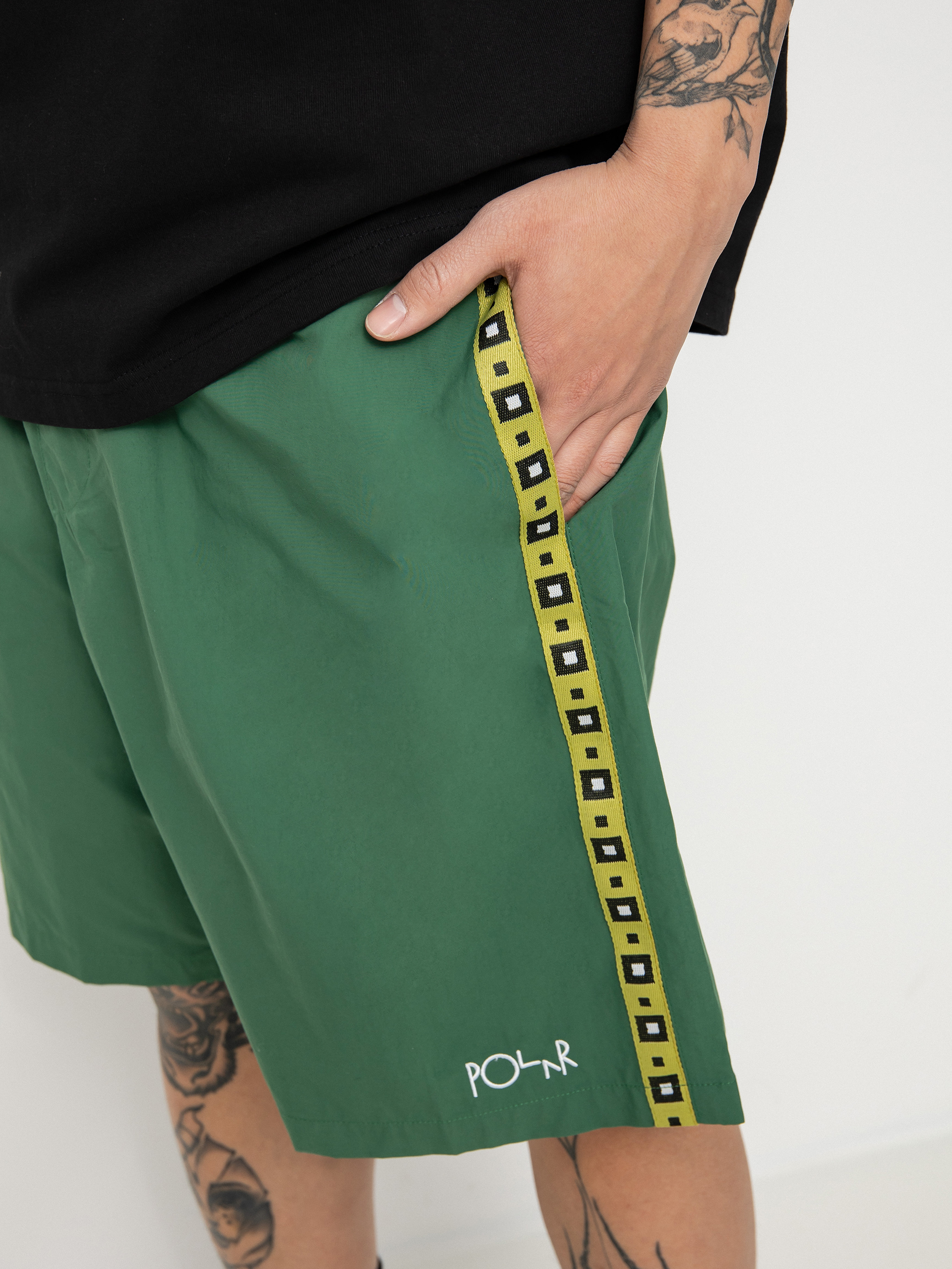 Szorty Polar Skate Square Stripe City Swim (green)