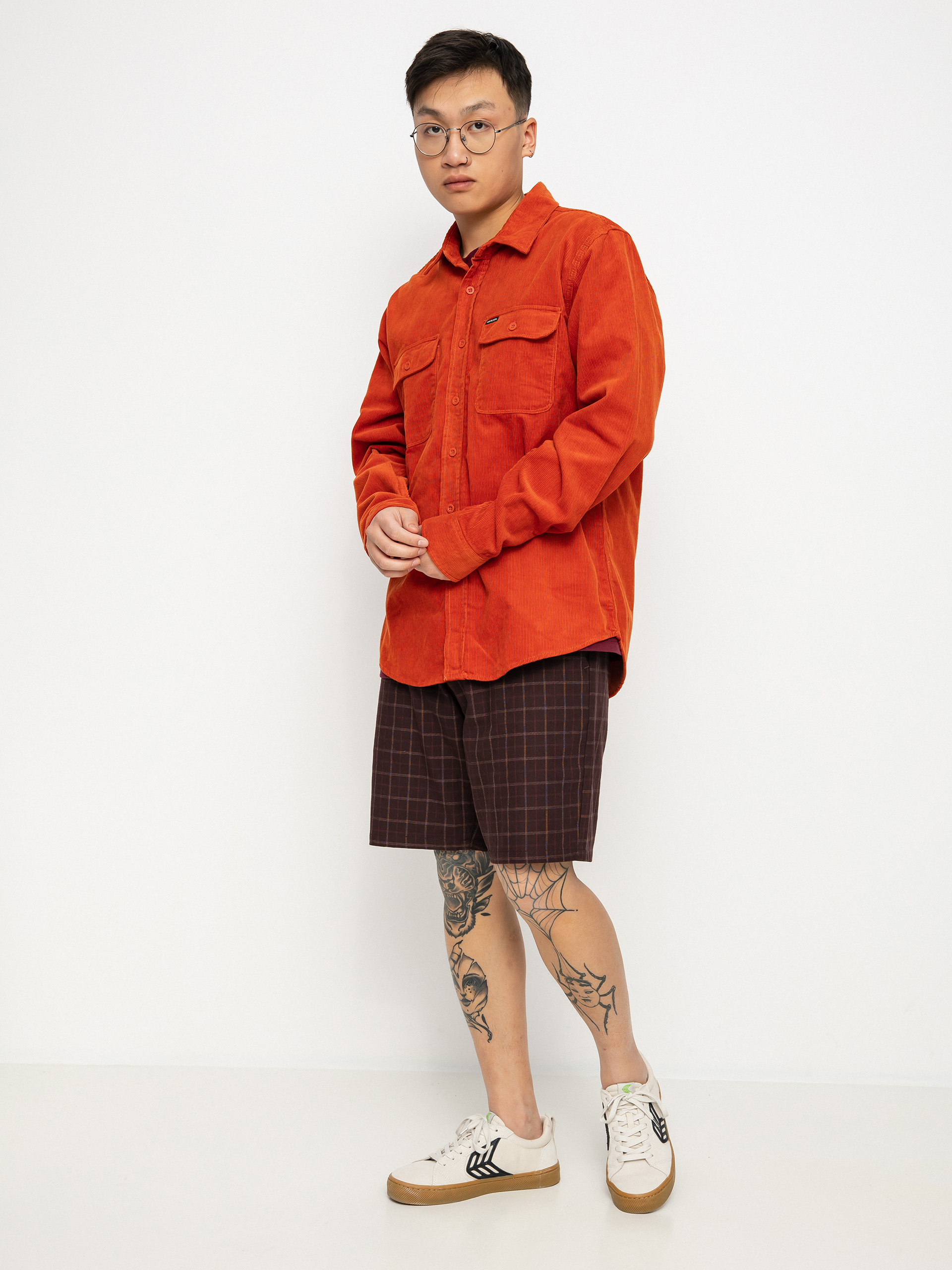 Koszula Brixton Bowery Corduroy Flannel Ls (phoenix orange)