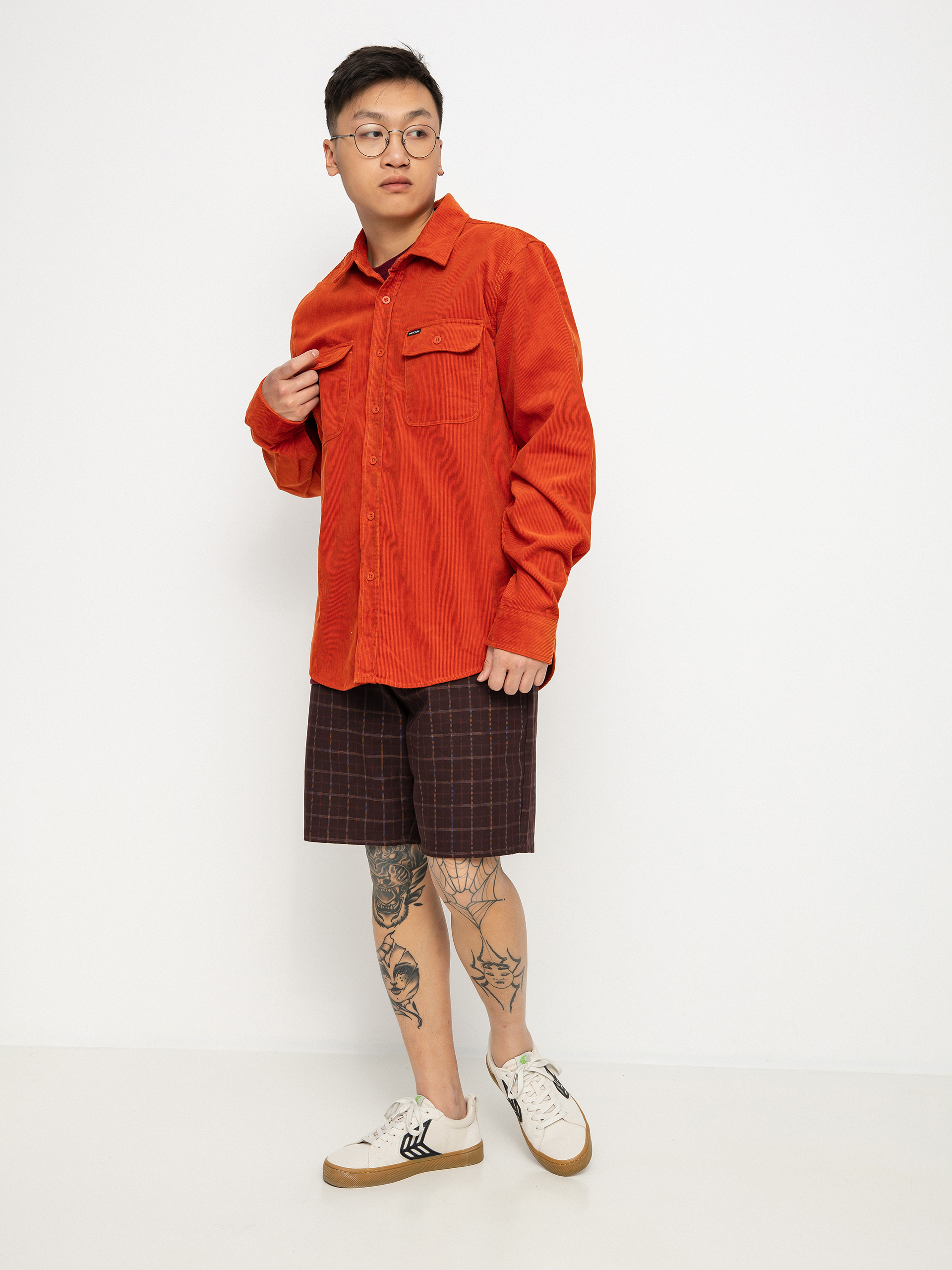 Koszula Brixton Bowery Corduroy Flannel Ls (phoenix orange)