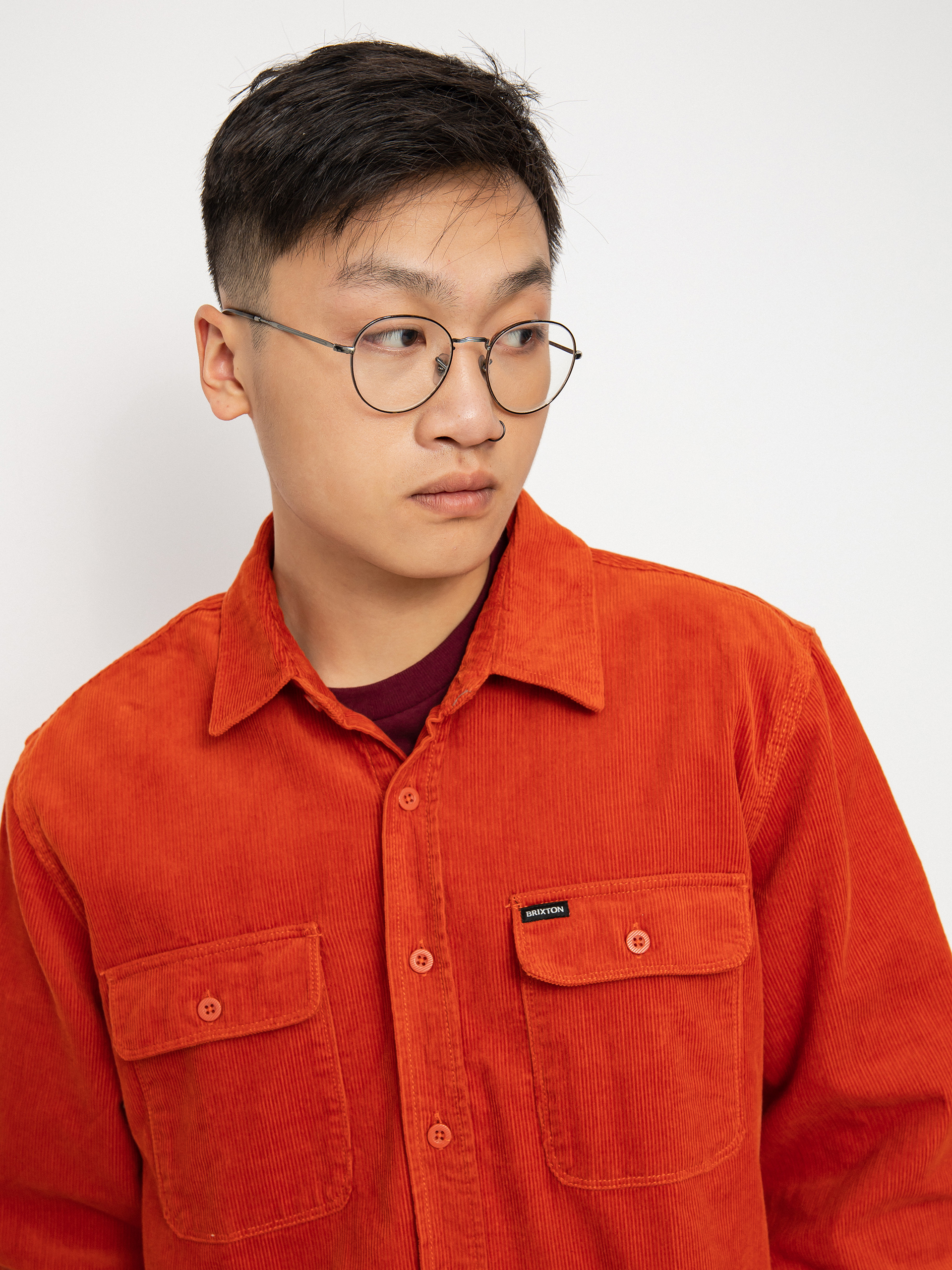 Koszula Brixton Bowery Corduroy Flannel Ls (phoenix orange)