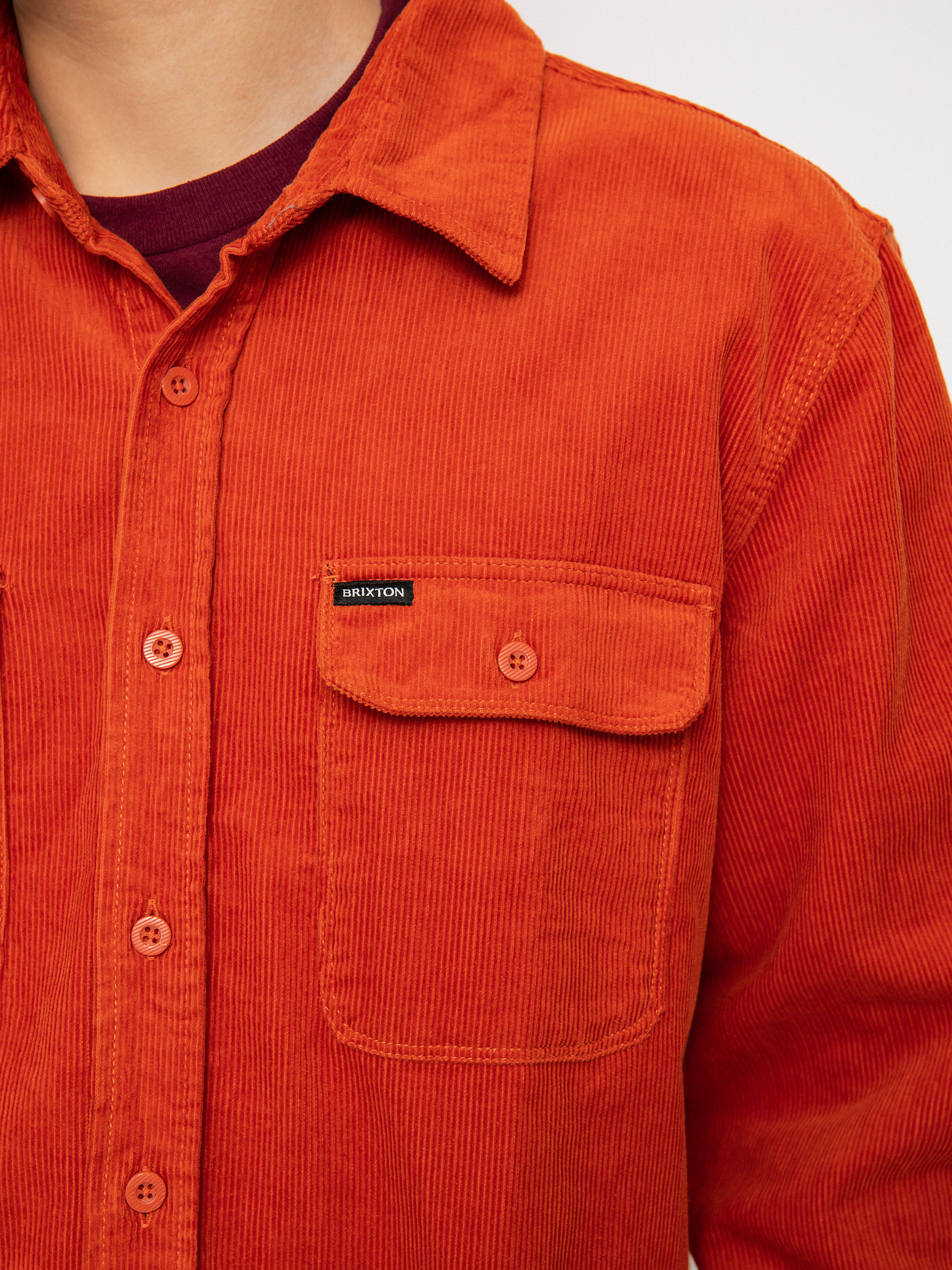 Koszula Brixton Bowery Corduroy Flannel Ls (phoenix orange)