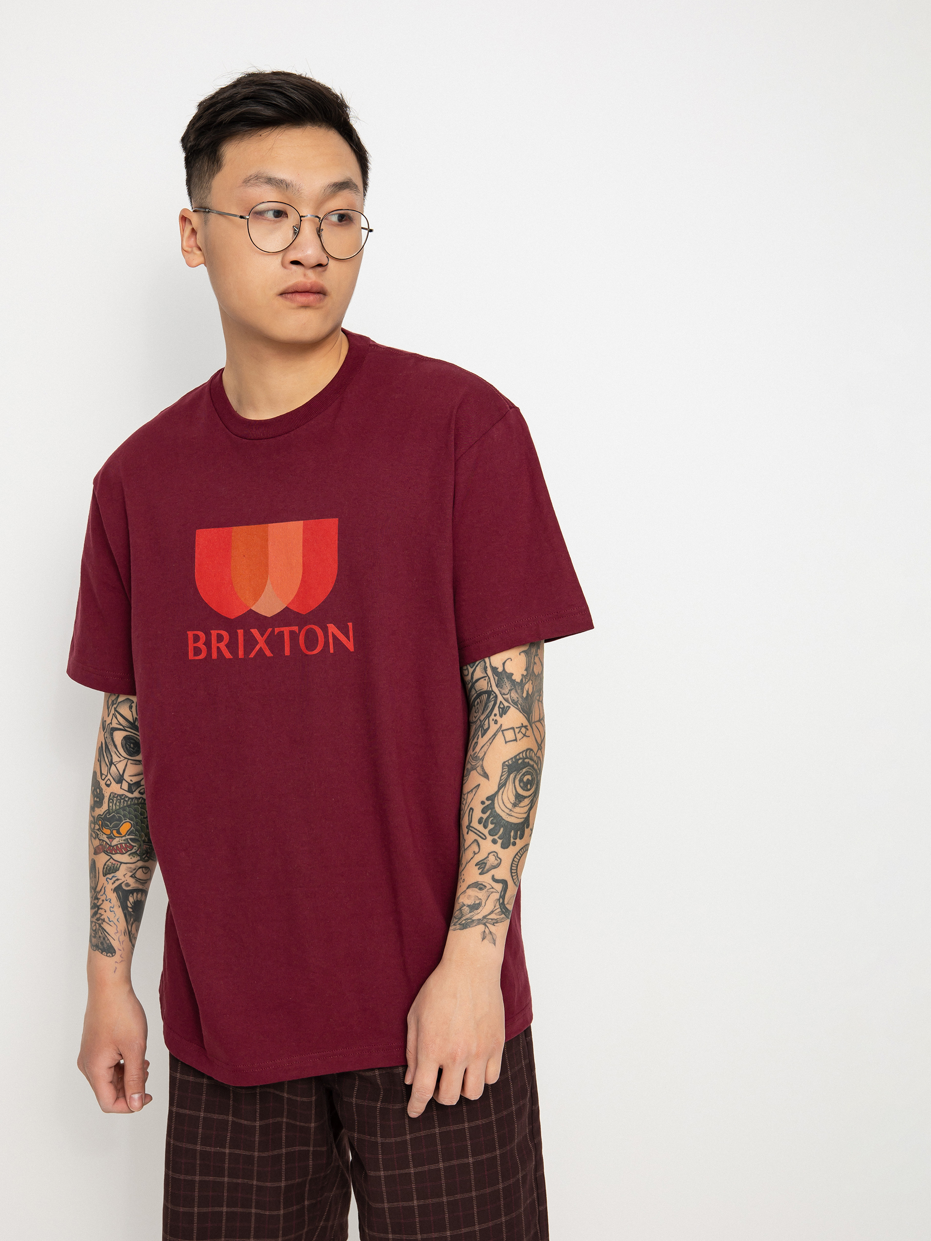 T-shirt Brixton Alton Solid (burgundy)