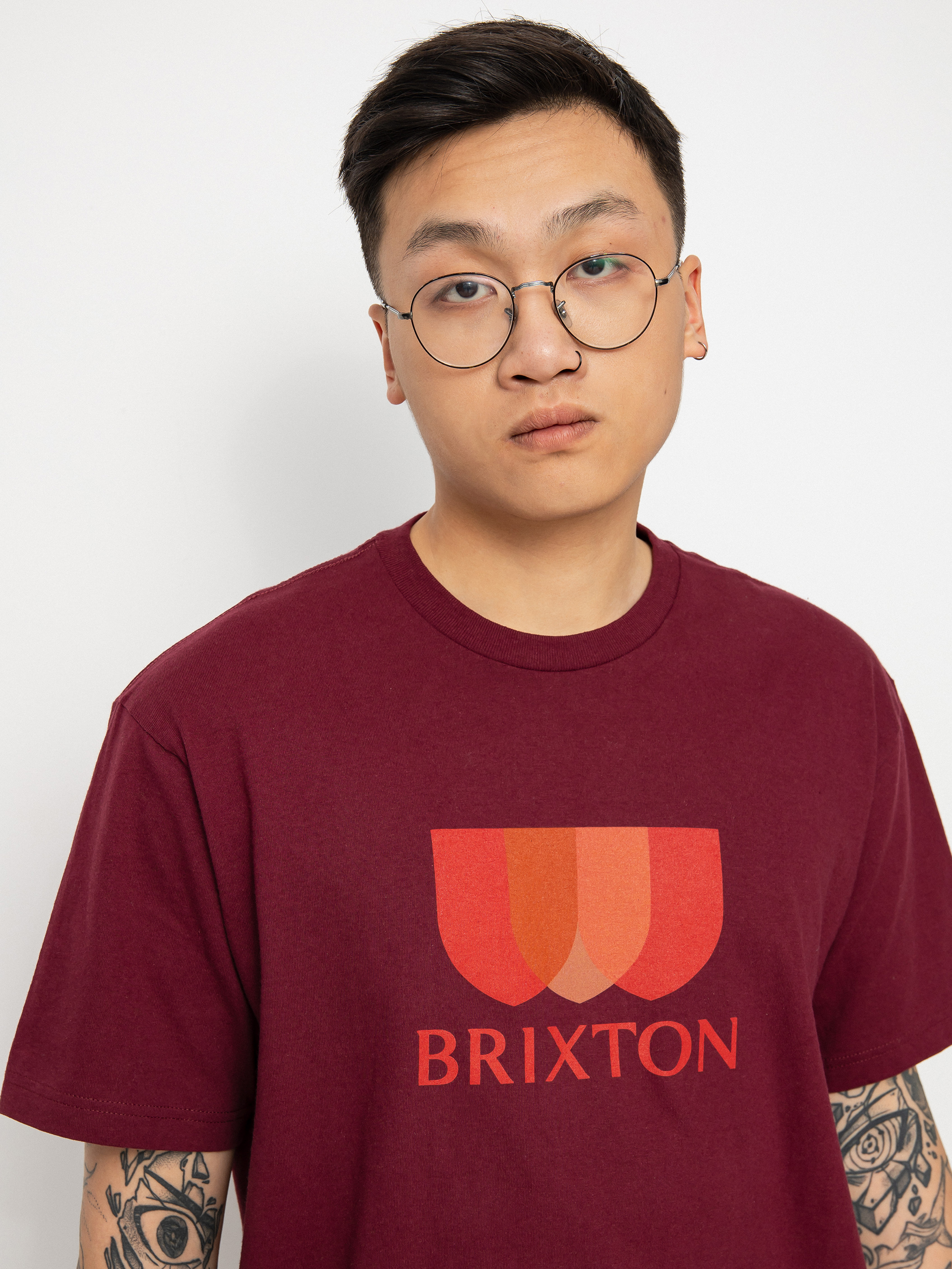 T-shirt Brixton Alton Solid (burgundy)
