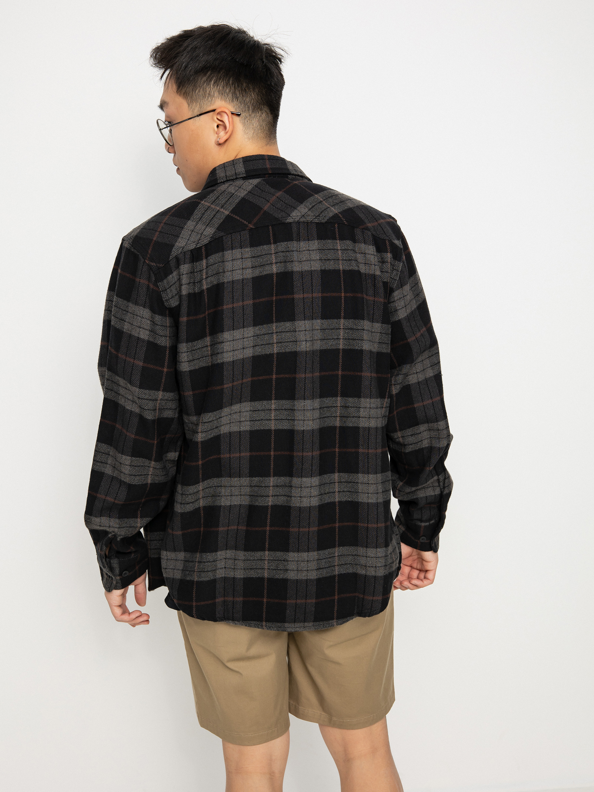 Koszula Brixton Bowery Flannel (black/charcoal)