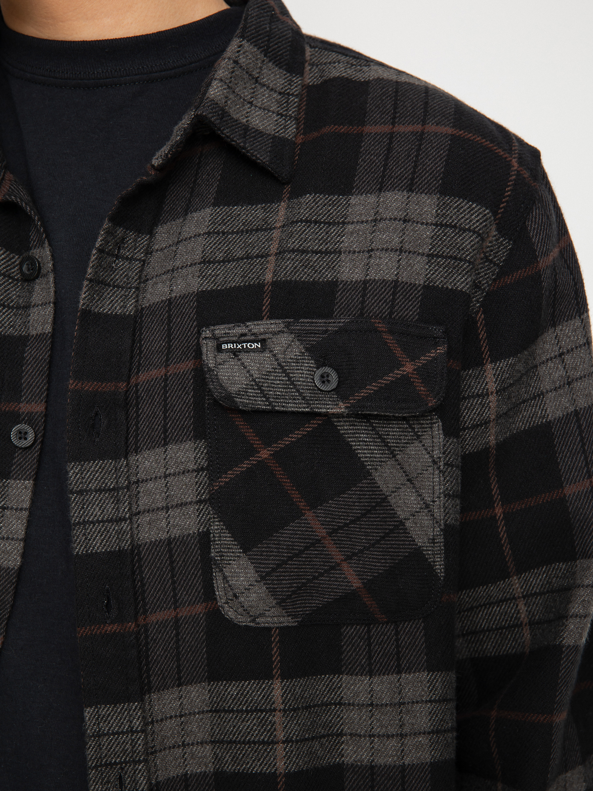 Koszula Brixton Bowery Flannel (black/charcoal)