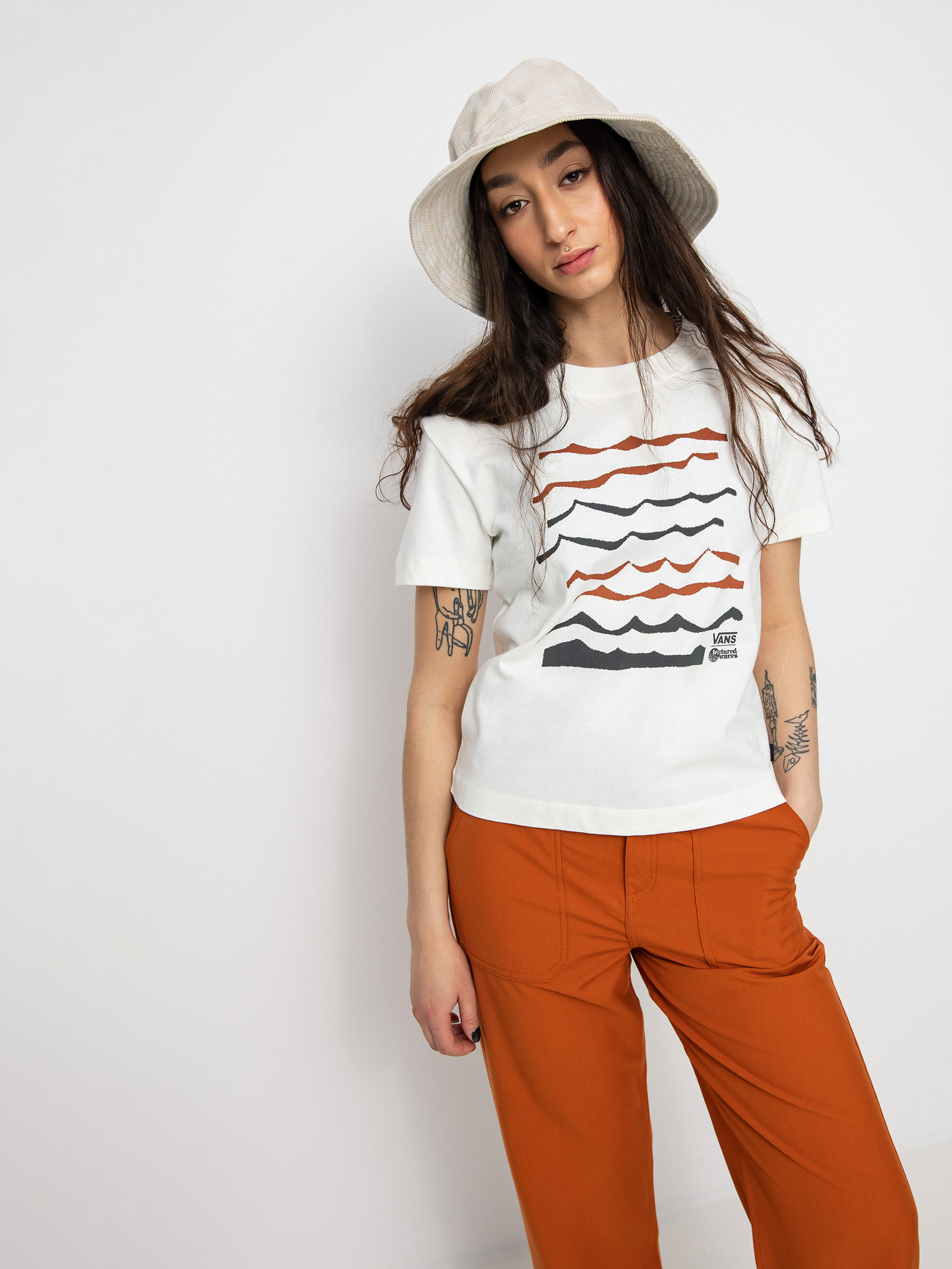 T-shirt Vans Textured Waves Boxy Wmn (marshmallow)