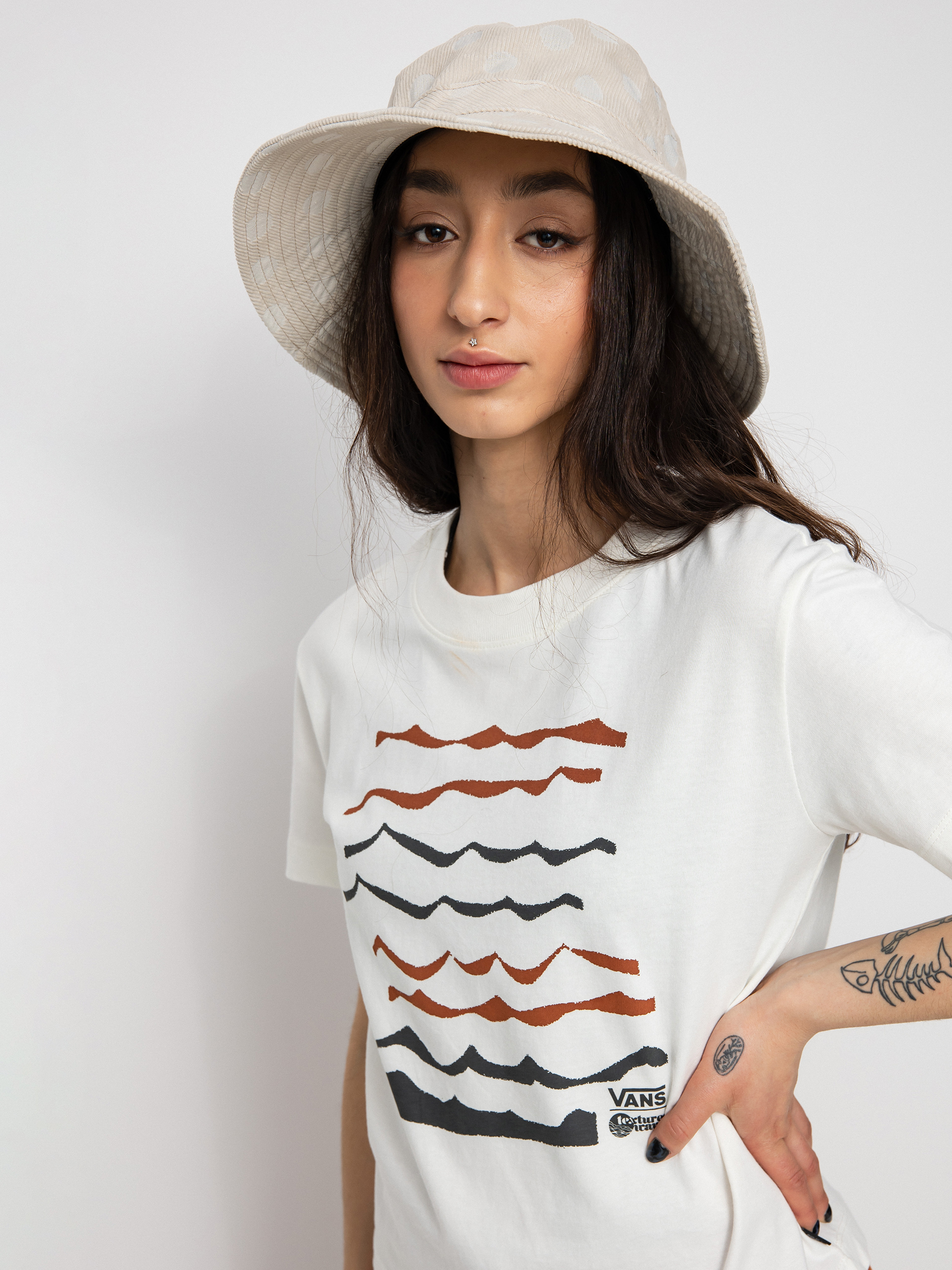 T-shirt Vans Textured Waves Boxy Wmn (marshmallow)