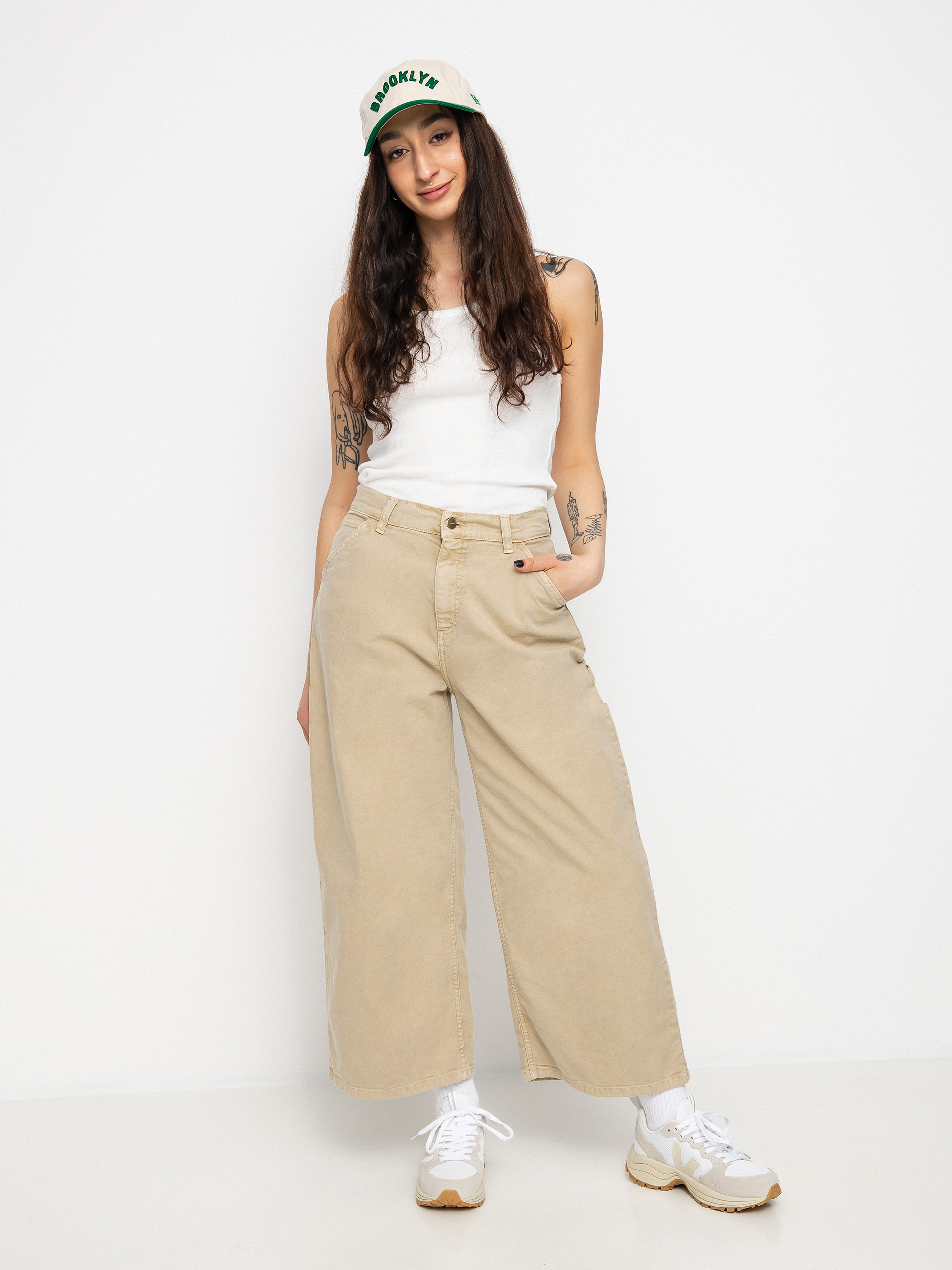 Spodnie Carhartt WIP Jens Cropped Wmn (dusty h brown)