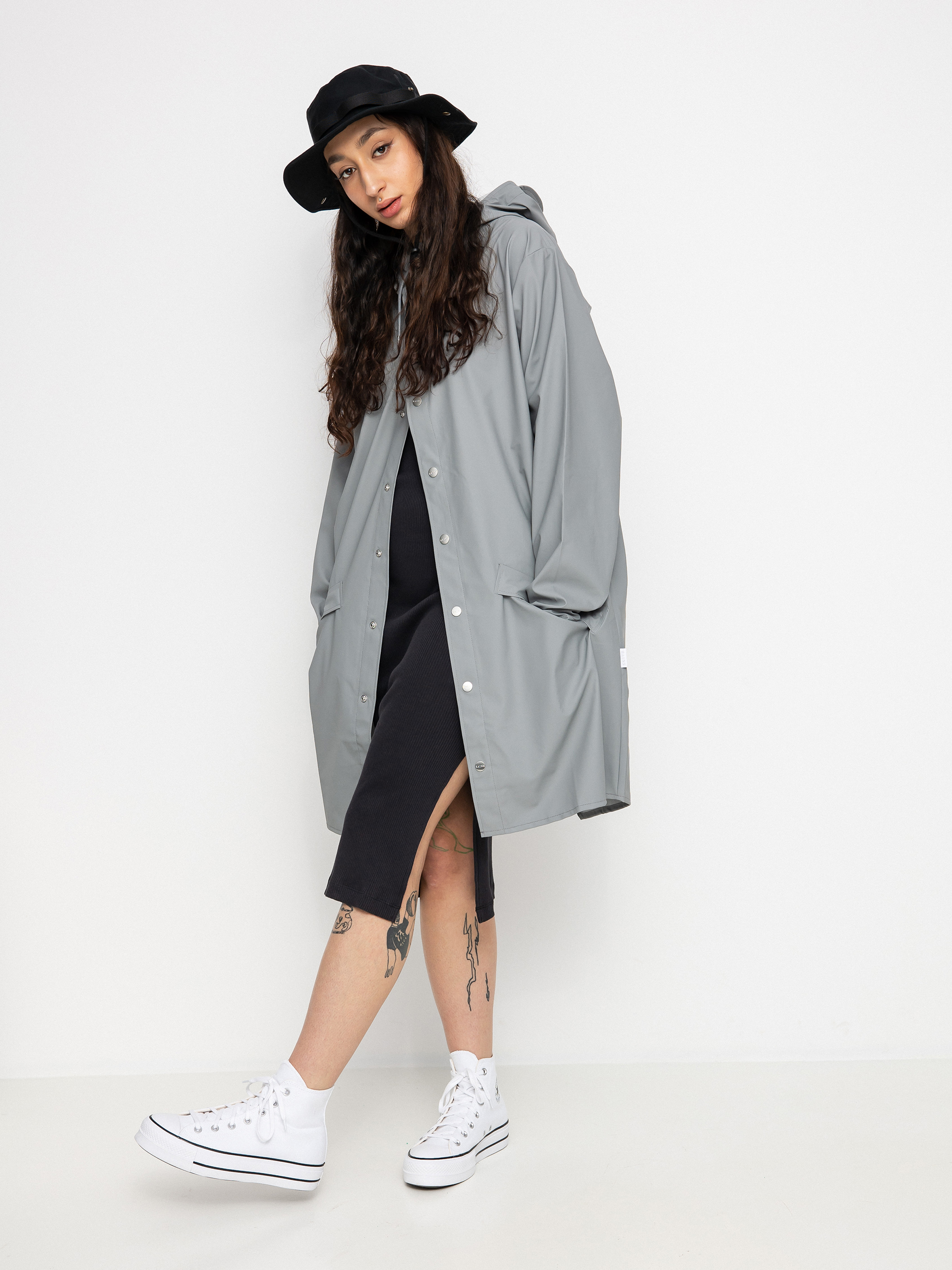 Kurtka Rains Long Jacket (rock)