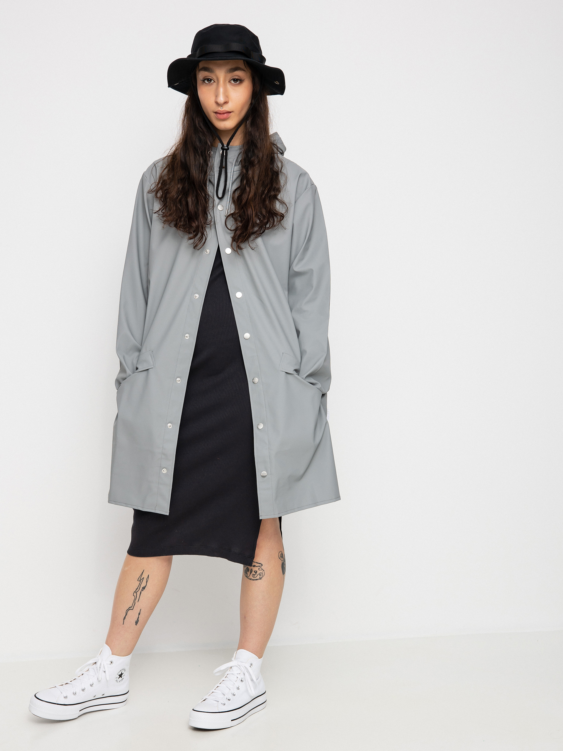 Kurtka Rains Long Jacket (rock)