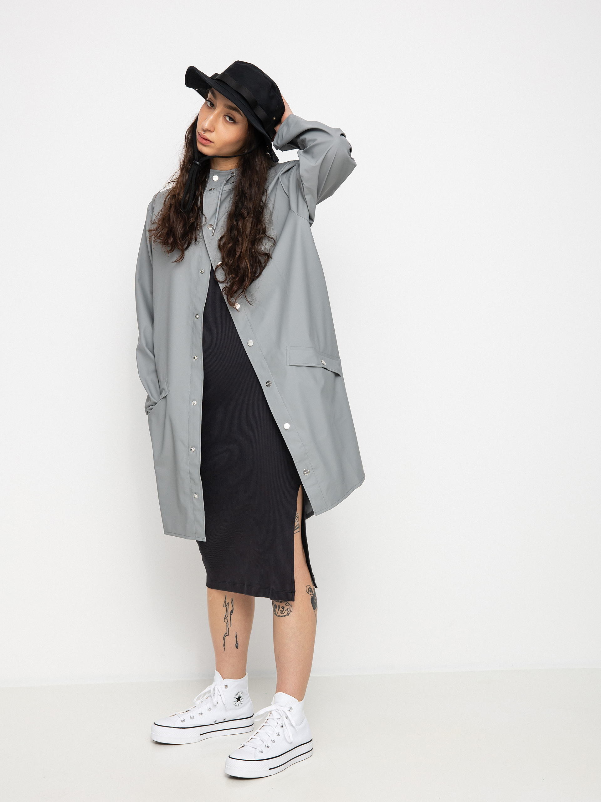 Kurtka Rains Long Jacket (rock)