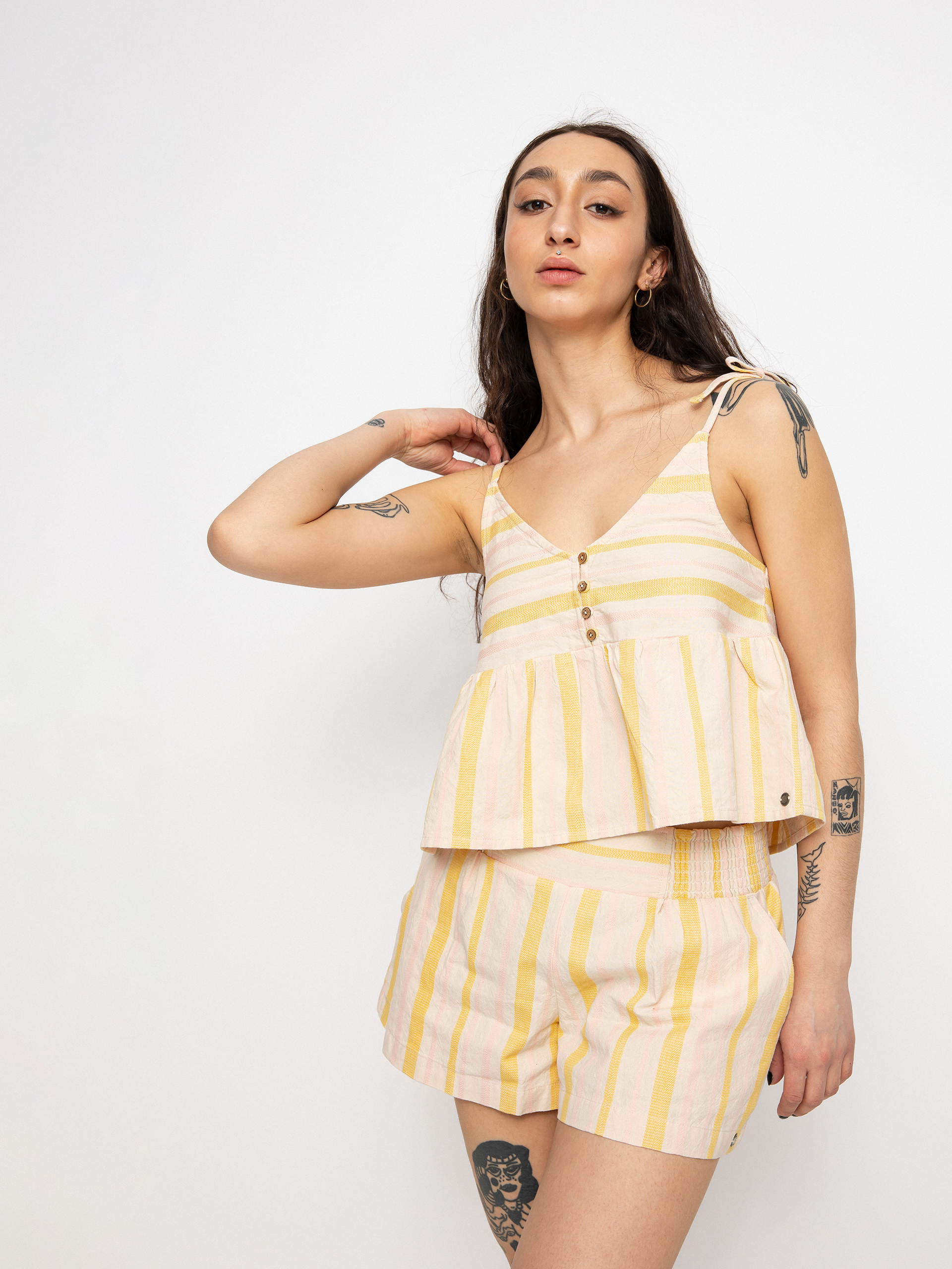 Koszulka Roxy Open Eyes Wmn (tapioca alla stripe verticale)