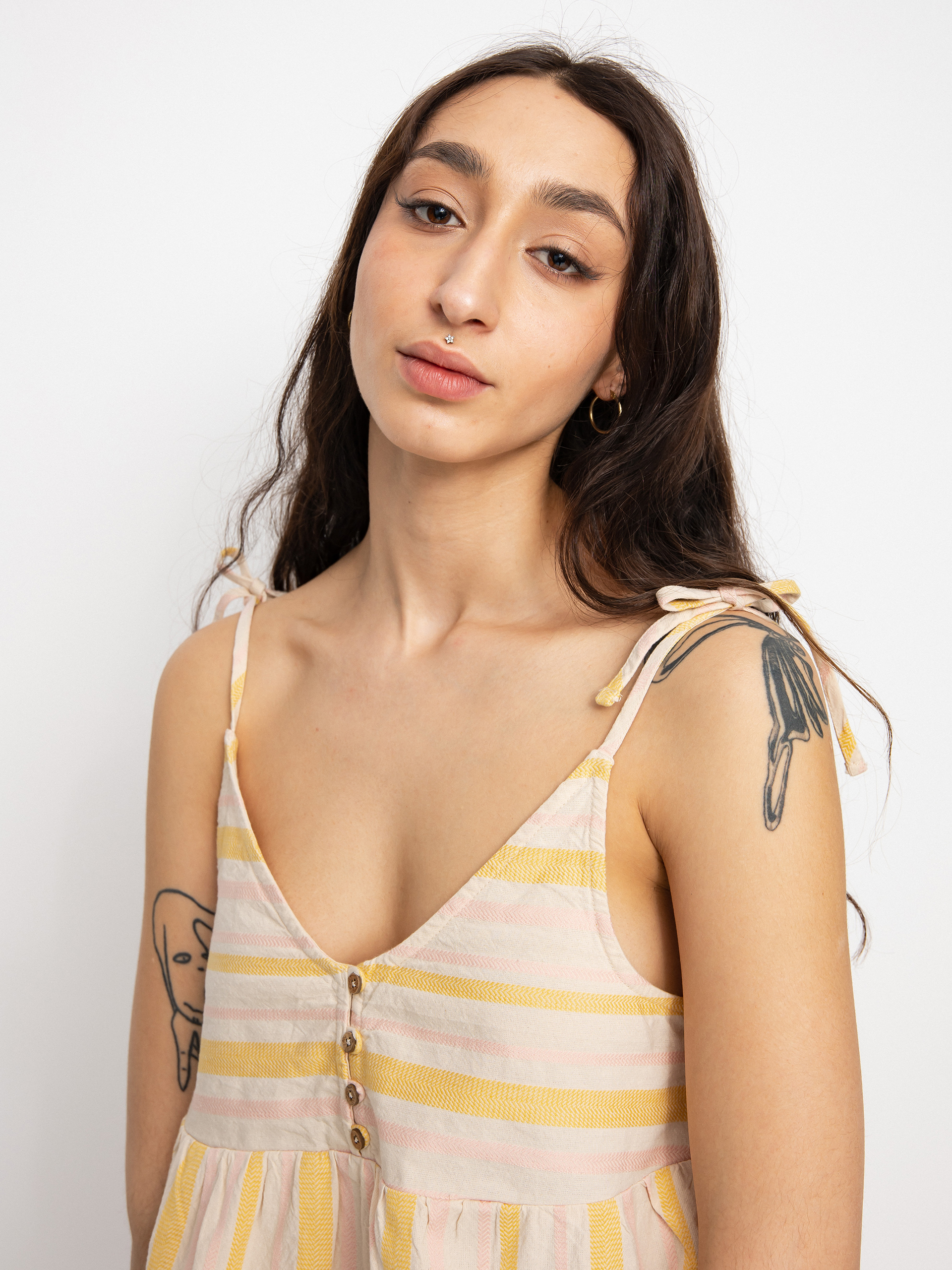 Koszulka Roxy Open Eyes Wmn (tapioca alla stripe verticale)