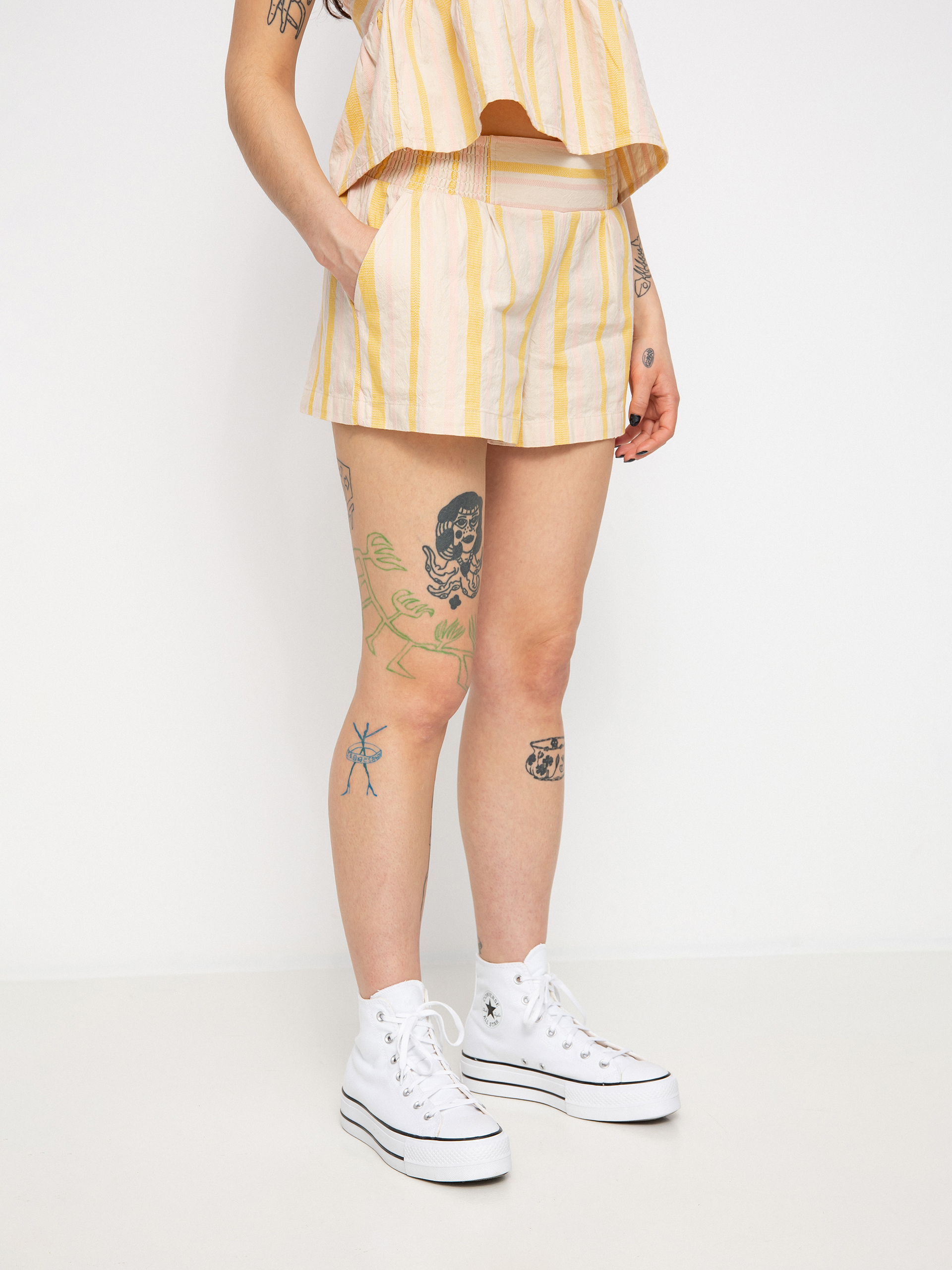 Szorty Roxy Handmade Life Wmn (tapioca alla stripe verticale)