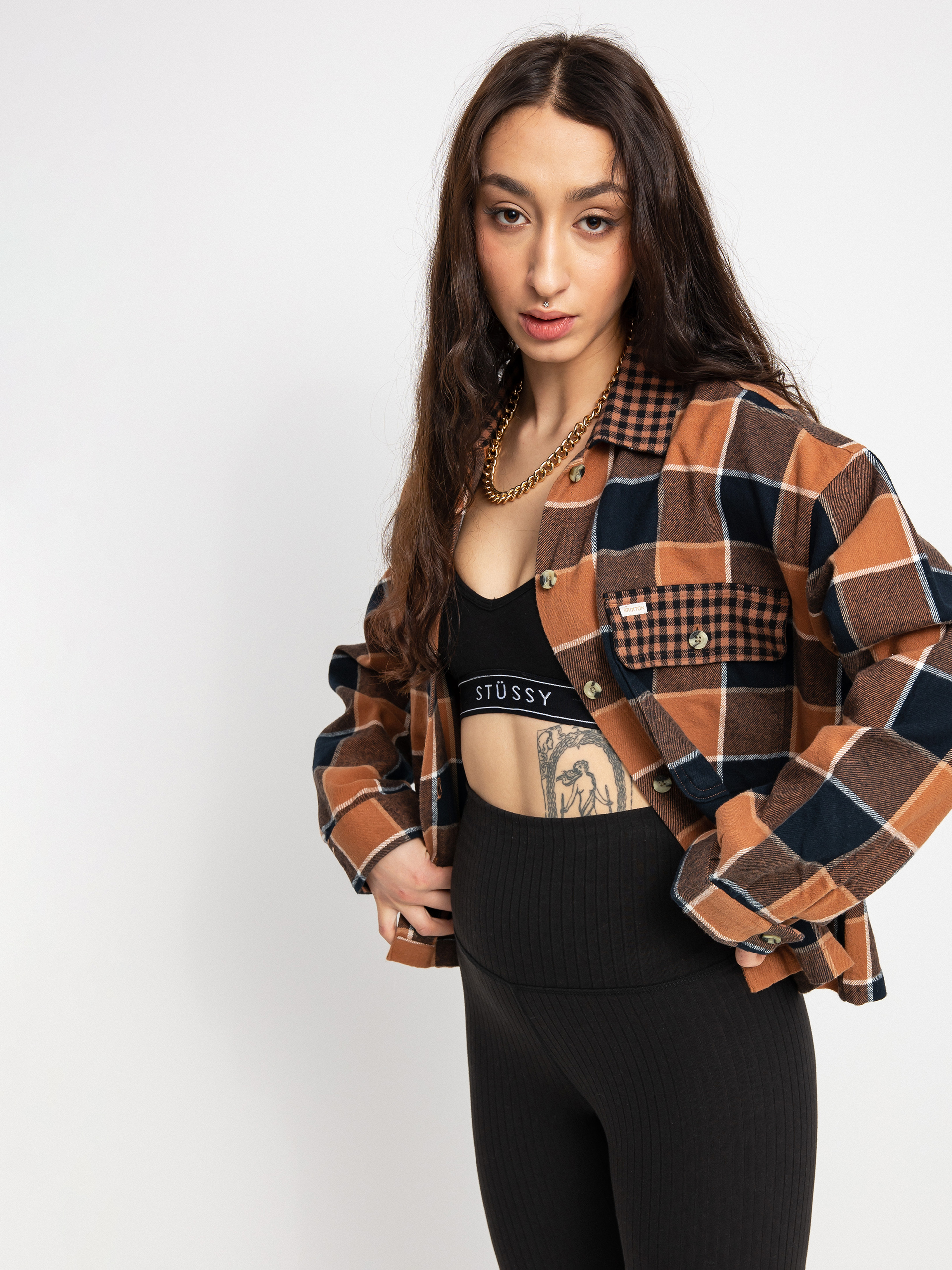 Koszula Brixton Bowery Flannel Ls Wmn (hide/black)