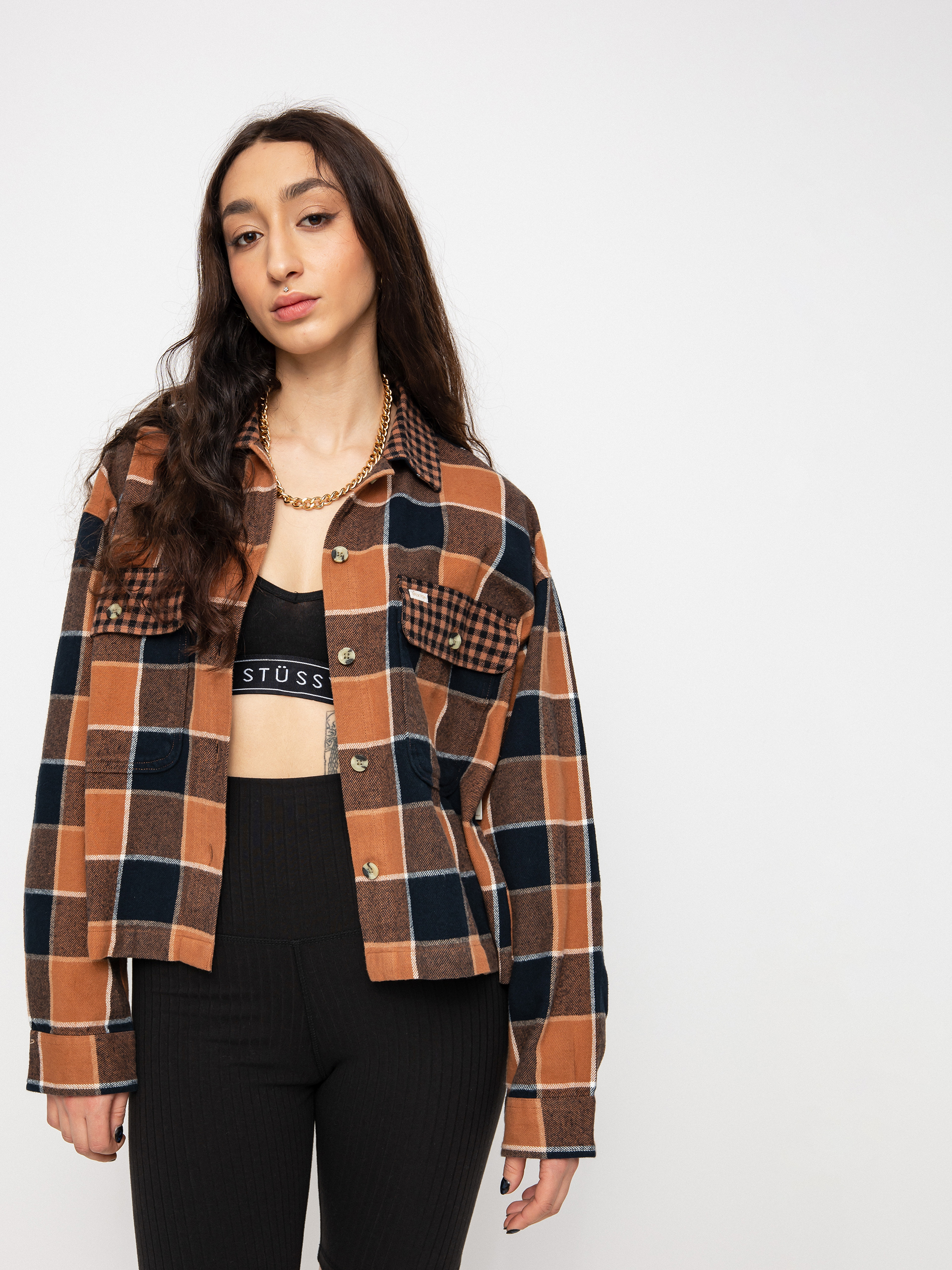 Koszula Brixton Bowery Flannel Ls Wmn (hide/black)