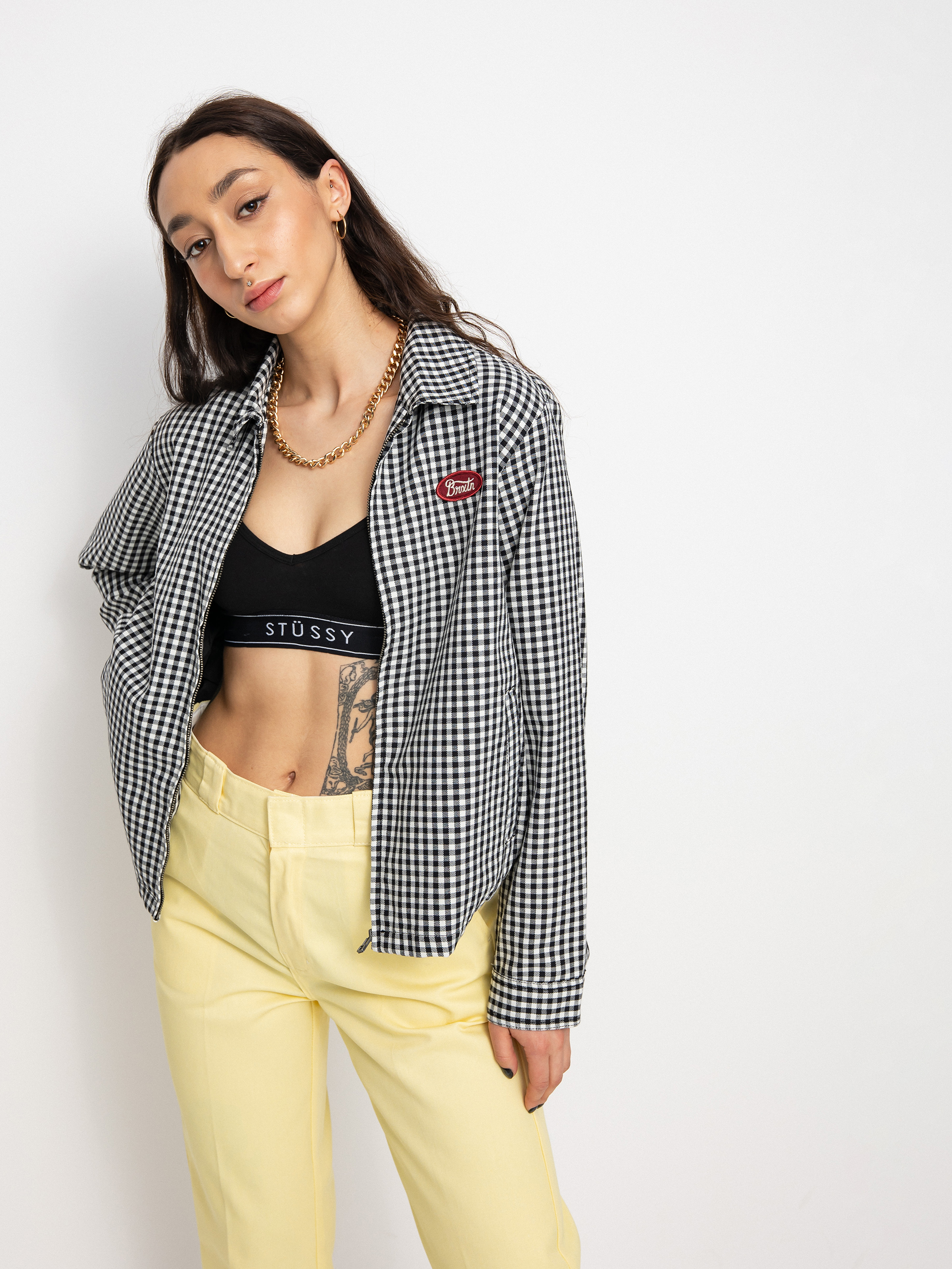 Kurtka Brixton Utopia Wmn (black gingham)