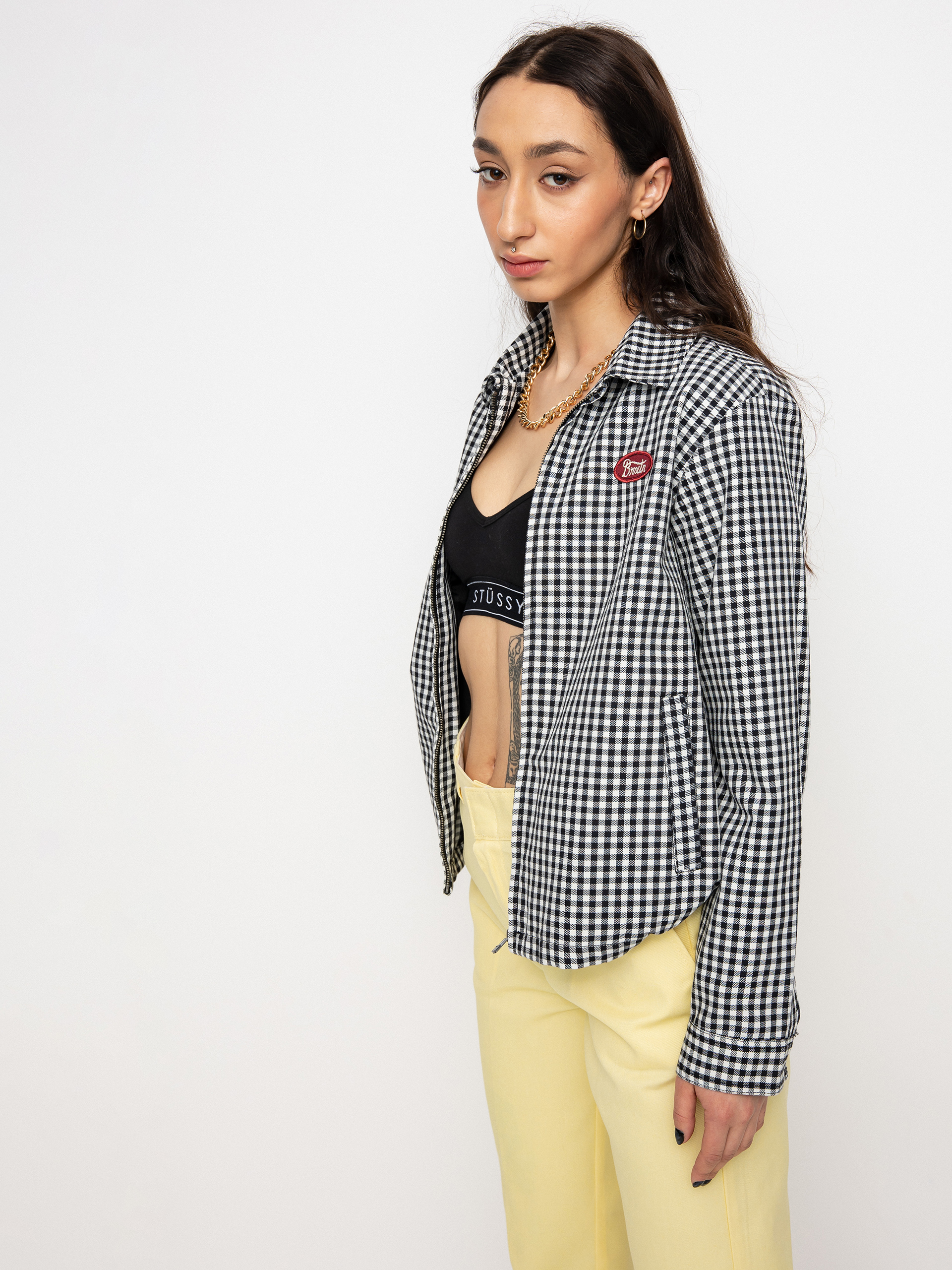Kurtka Brixton Utopia Wmn (black gingham)
